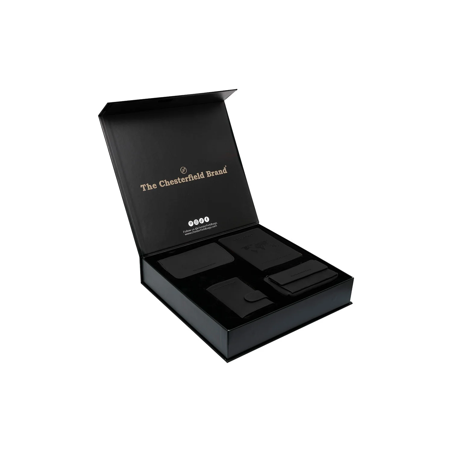 Gift Set Leather Card Holder Black Leicester - Image 4