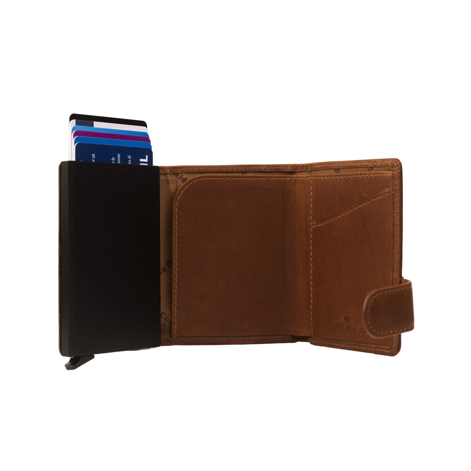 Gift Set Leather Card Holder Cognac Leicester - Image 7