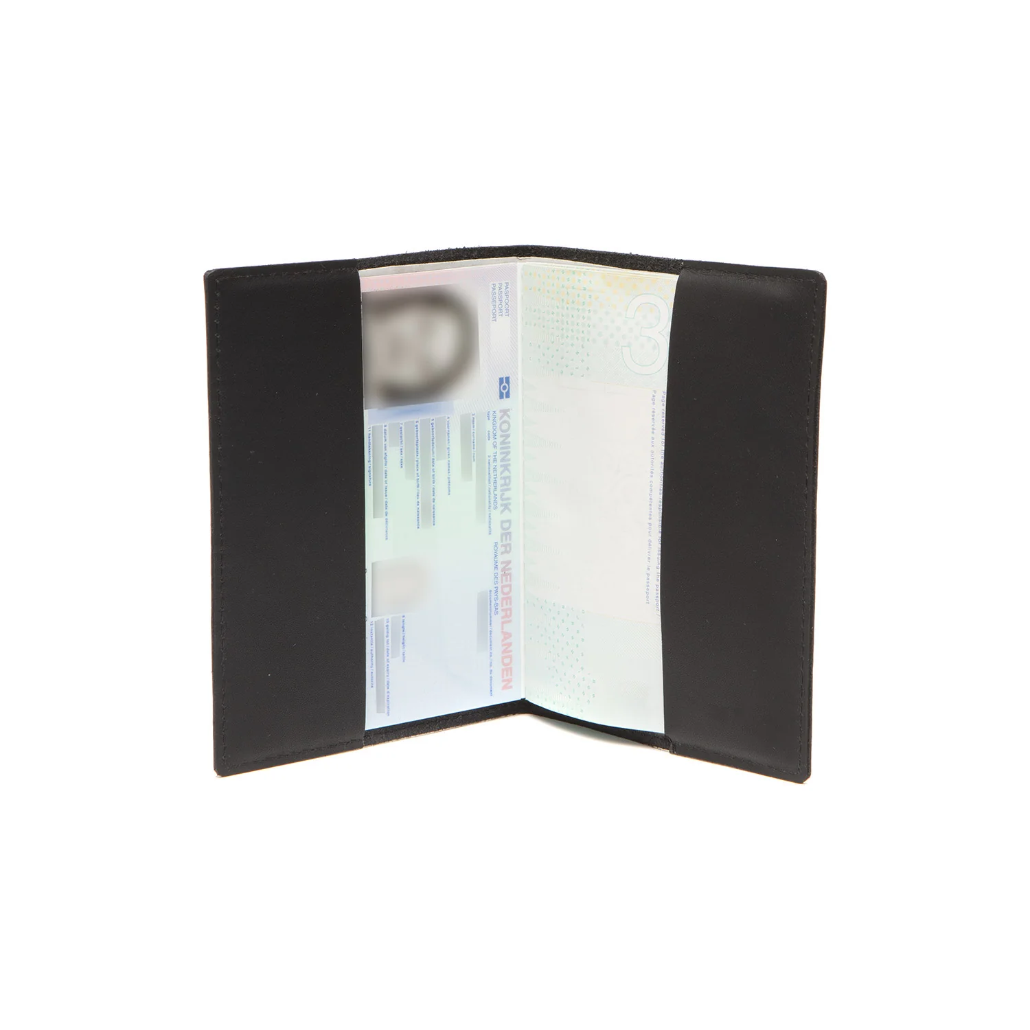 Leather Passport Case Black - Image 5
