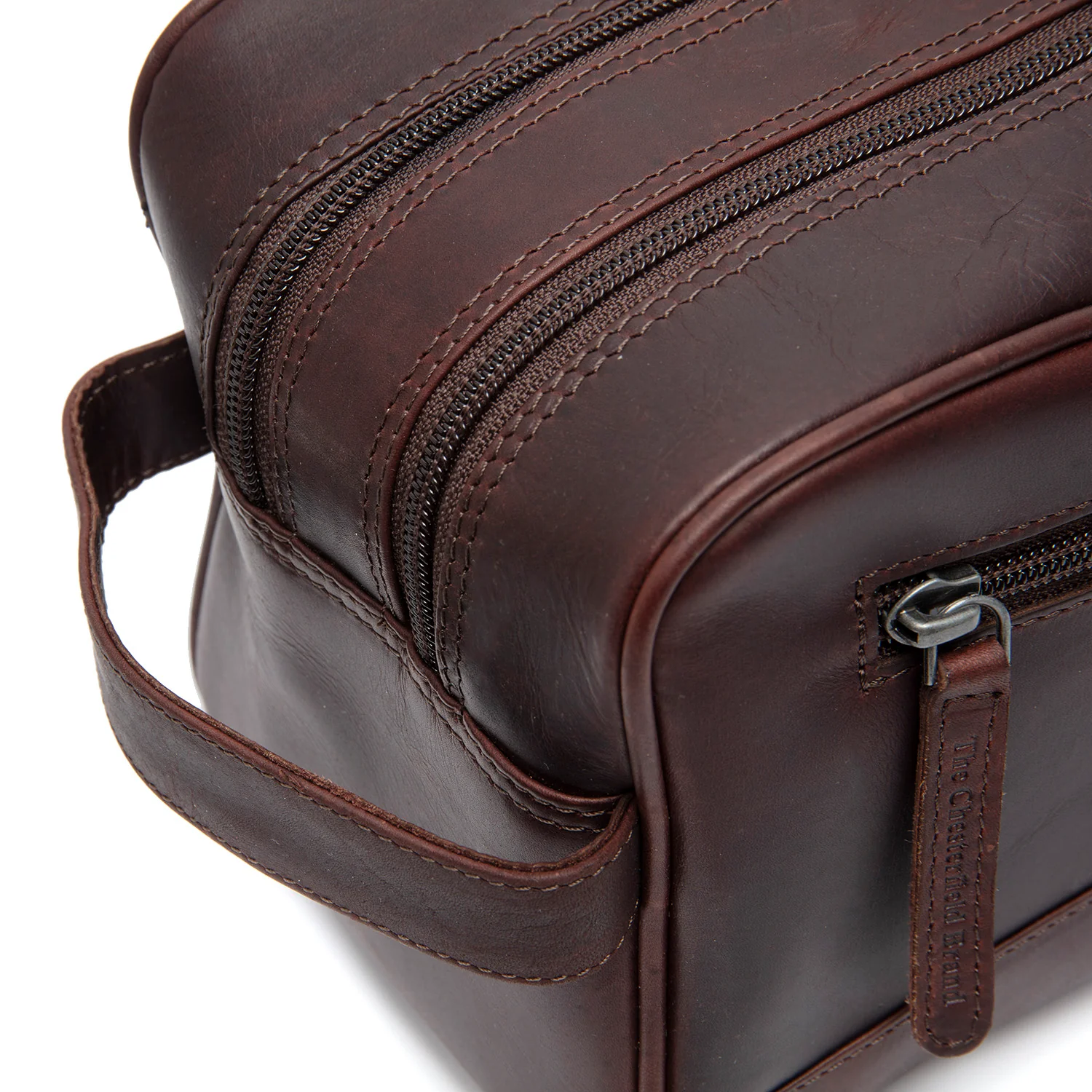 Gift Set Leather Toiletry Bag Brown Stacey with Rituals Shower Foam - Image 7