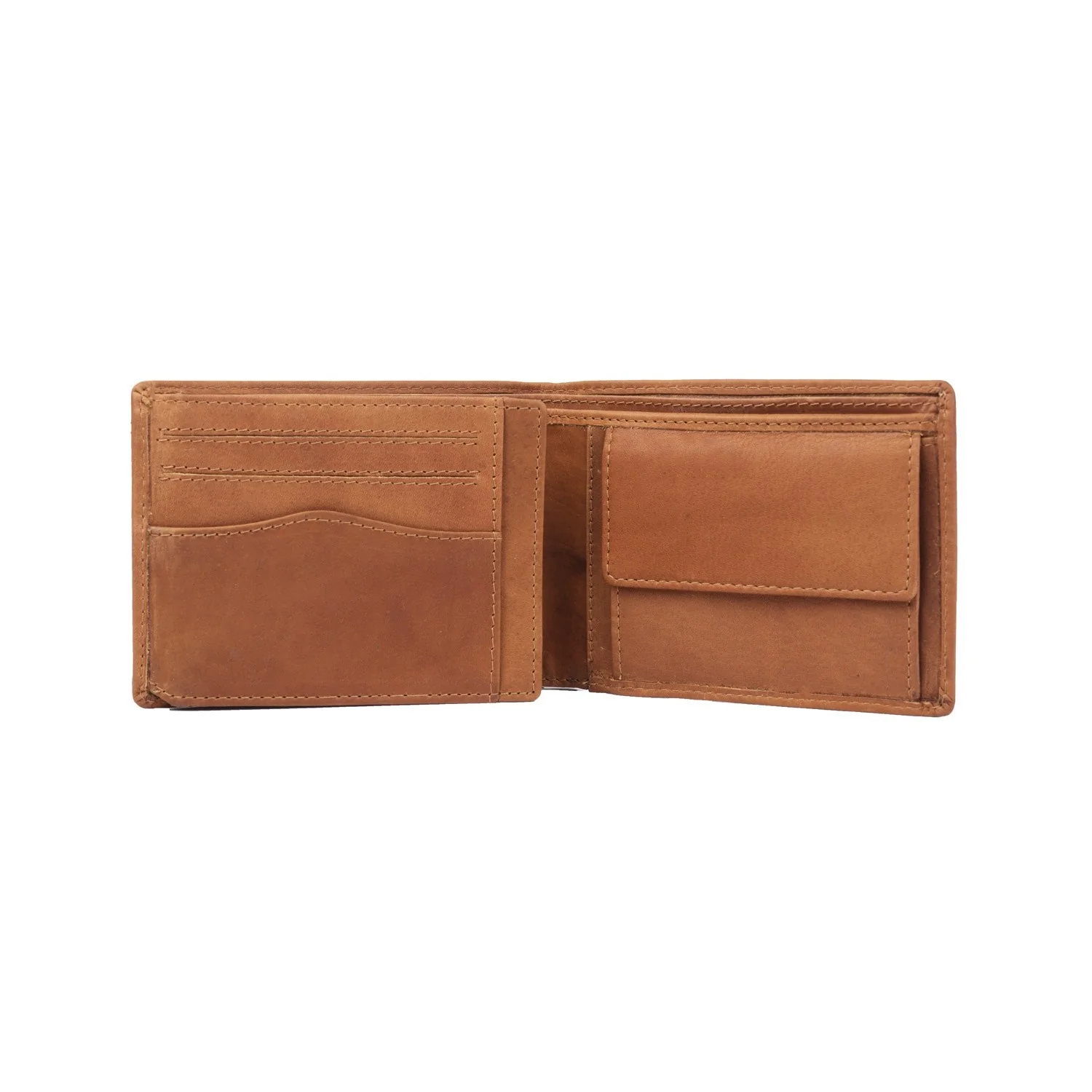 Leather Wallet Cognac Timo - Image 3