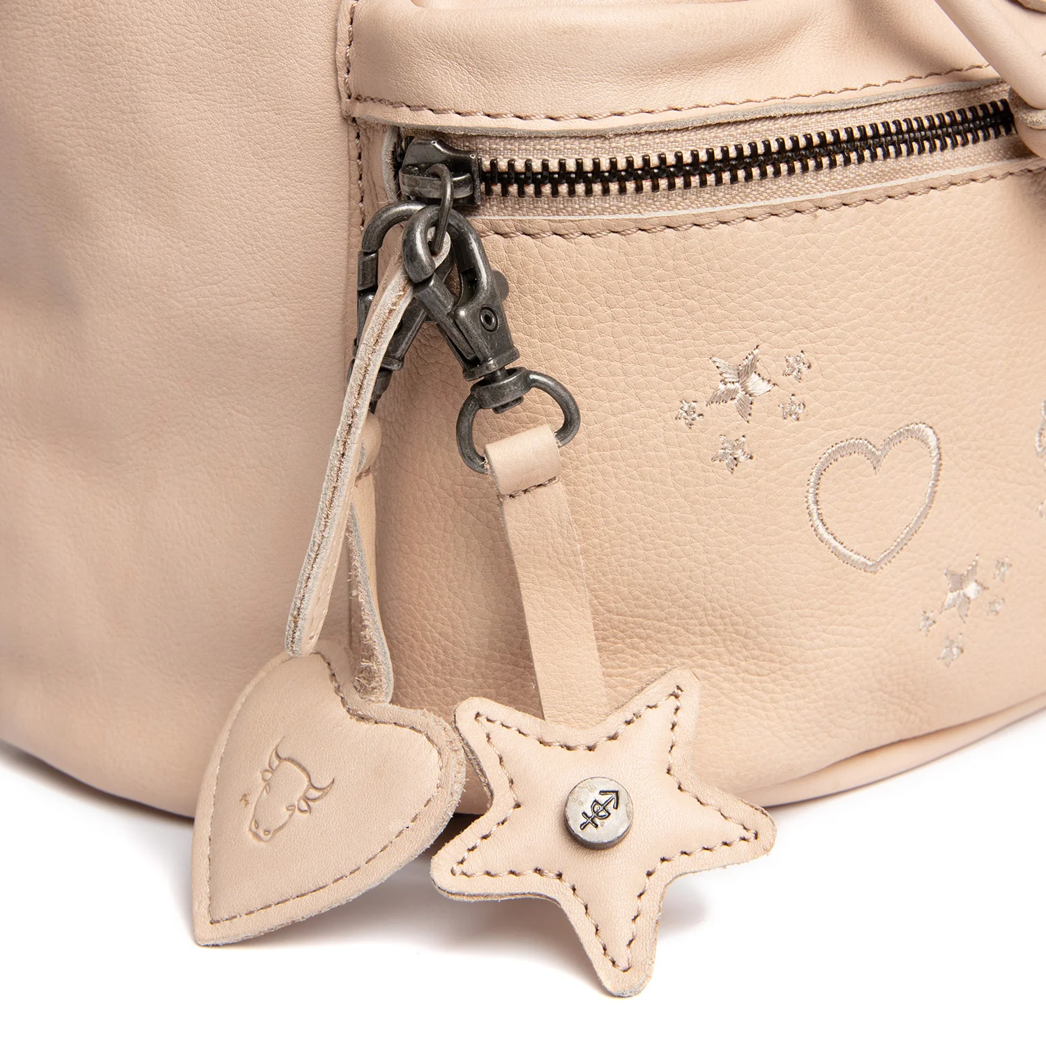 Leather Backpack Beige Westwick - Image 4