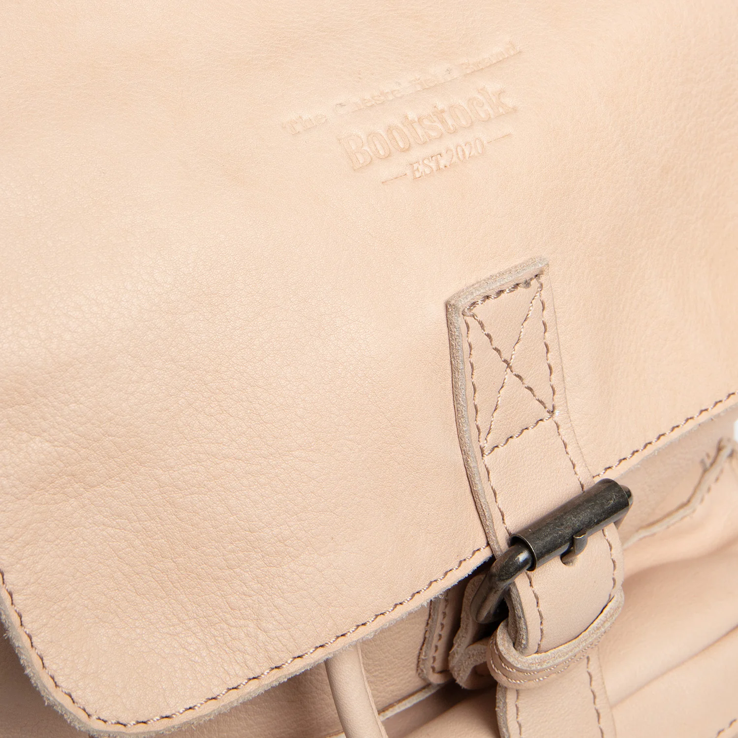 Leather Backpack Beige Westwick - Image 5