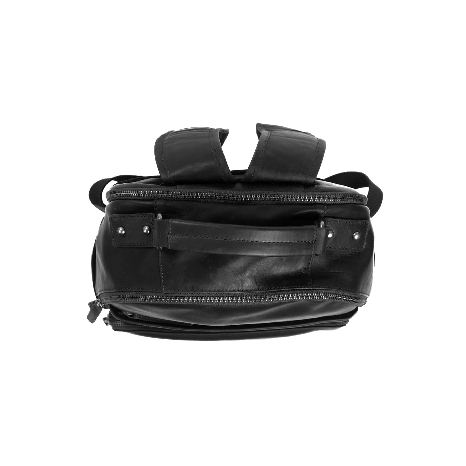 Leather Laptop Backpack Black Austin - Image 5