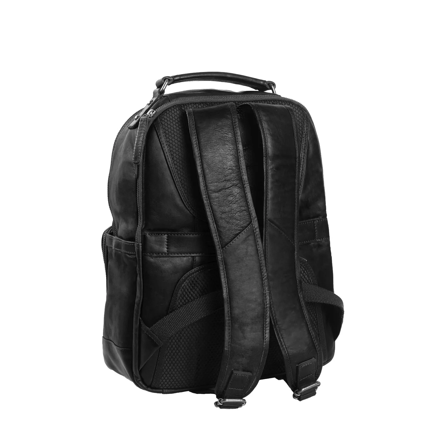 Leather Laptop Backpack Black Austin - Image 7
