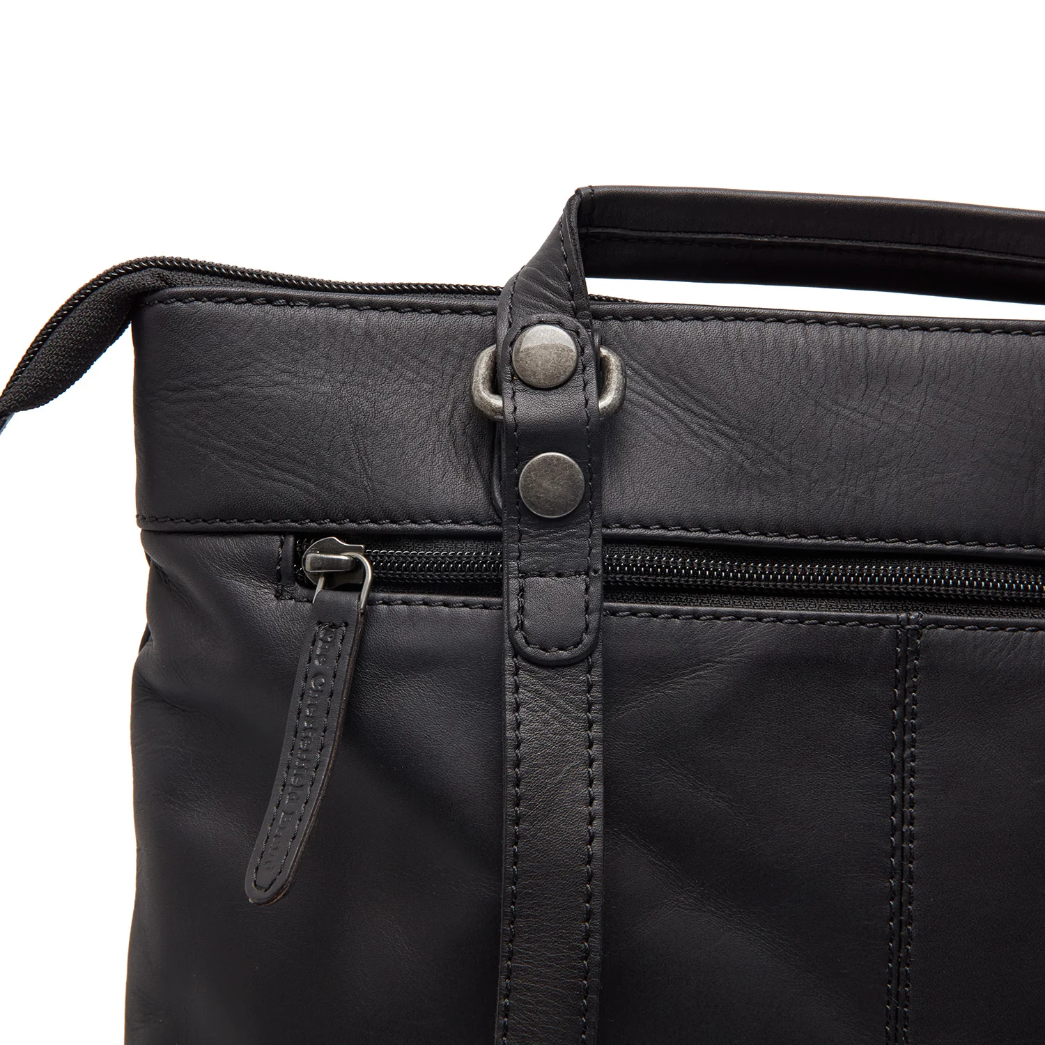 Leather Laptop Backpack Black Caldero - Image 3