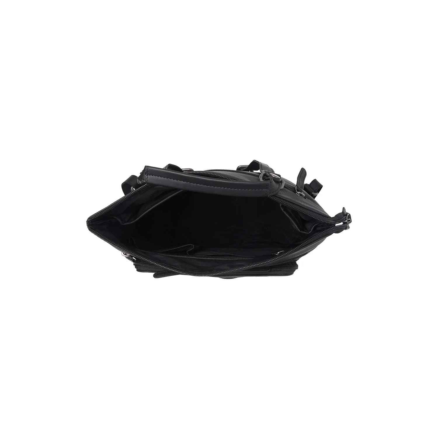 Leather Laptop Backpack Black Caldero - Image 5