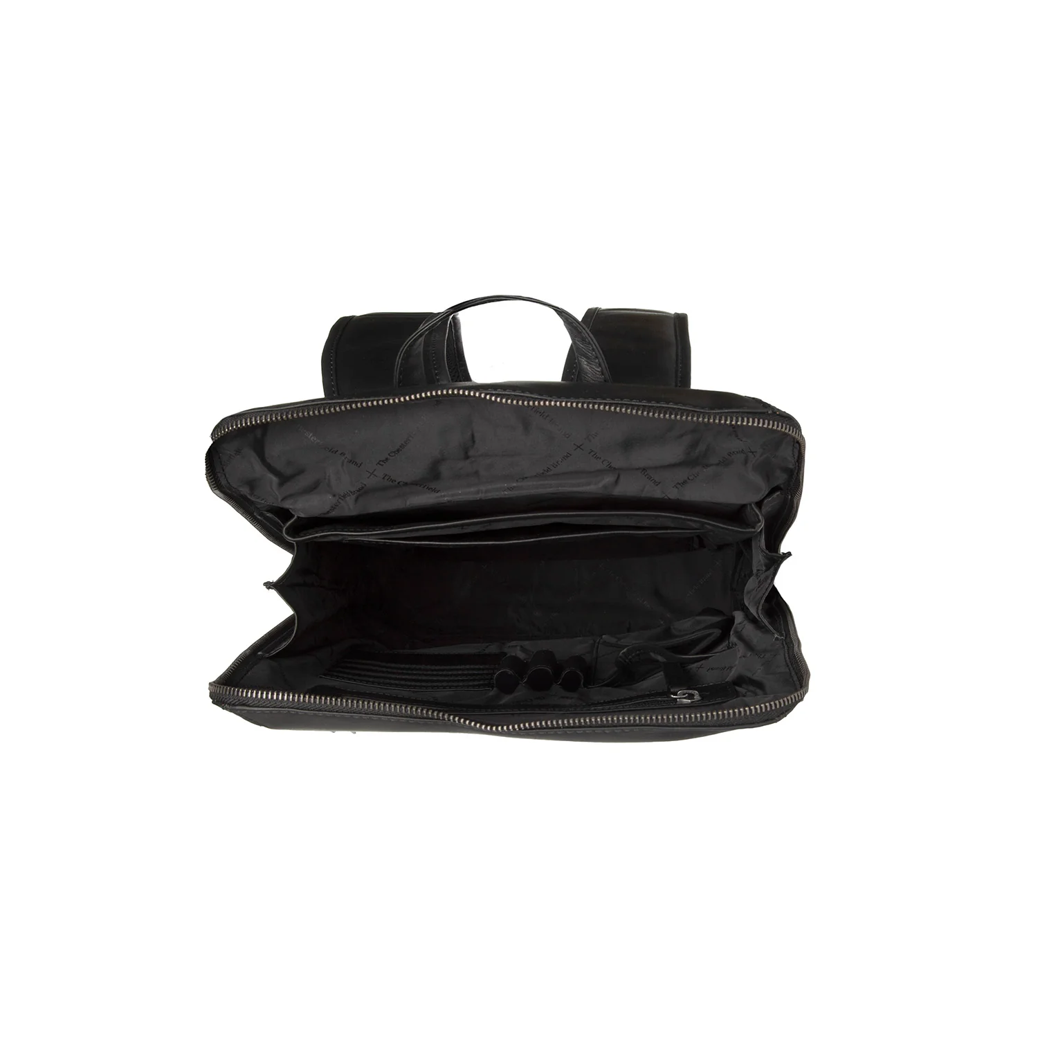 Leather Laptop Backpack Black Filmore - Image 4