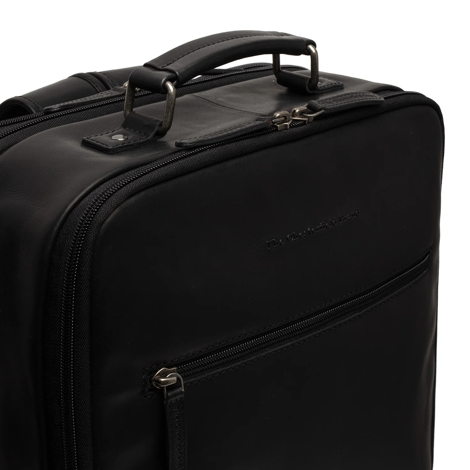 Leather Travel Backpack Black Jamaica - Image 5