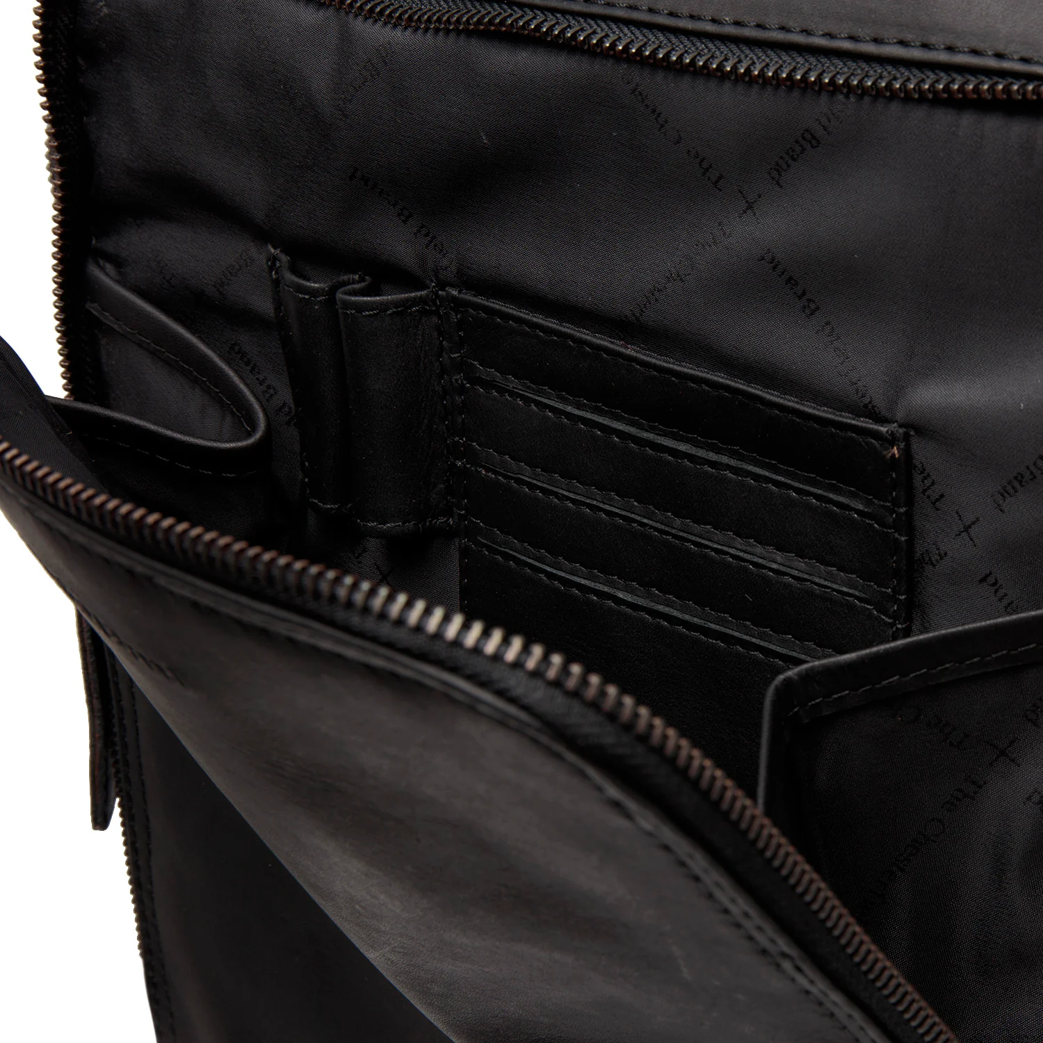 Leather Laptop Backpack Black Jasper - Image 4
