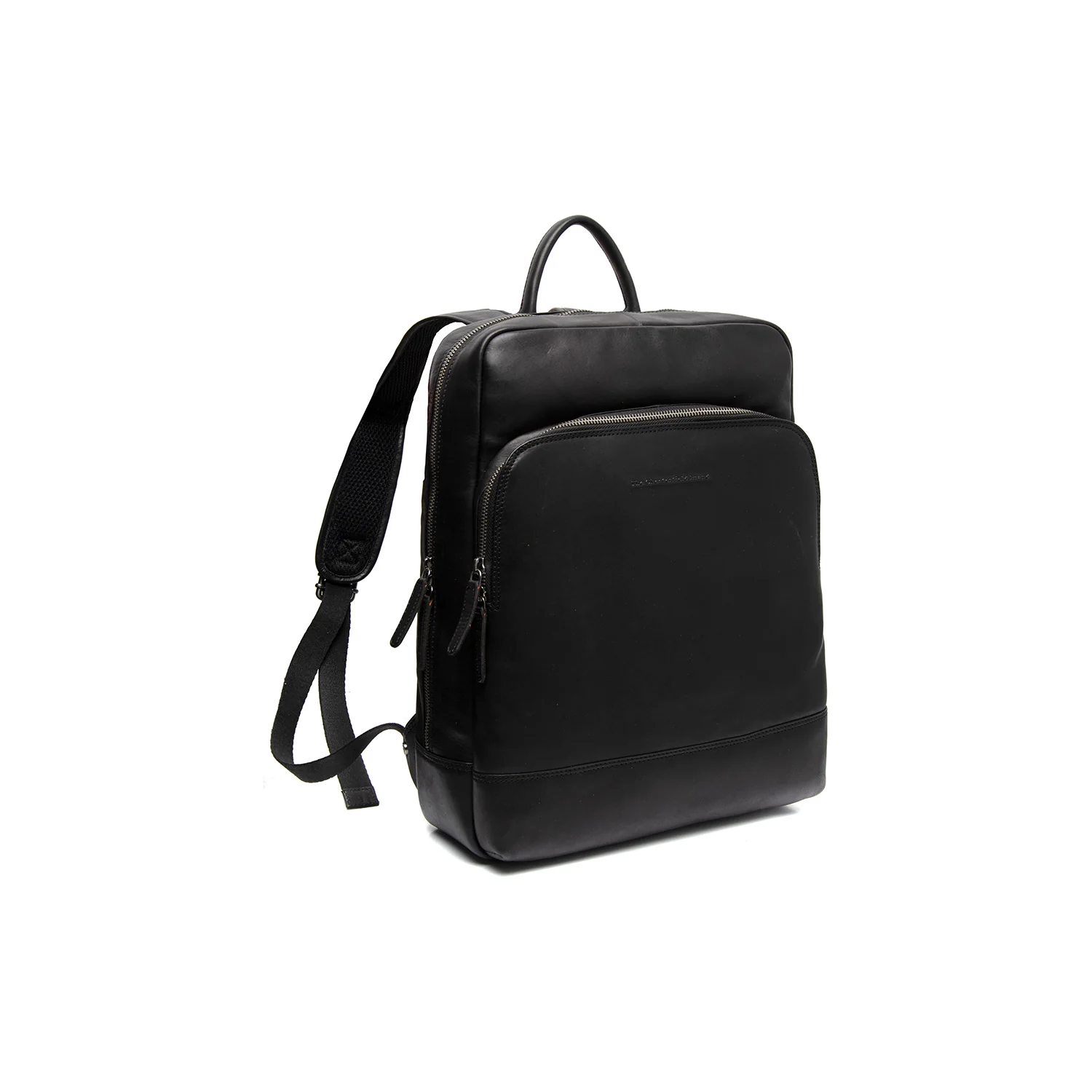 Leather Laptop Backpack Black Nicola