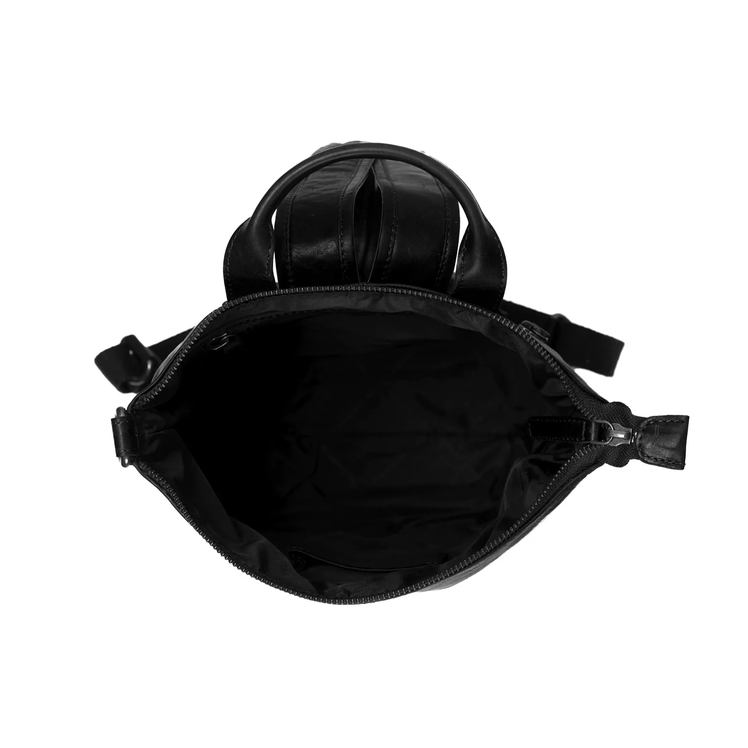 Leather Backpack Black Saar - Image 4