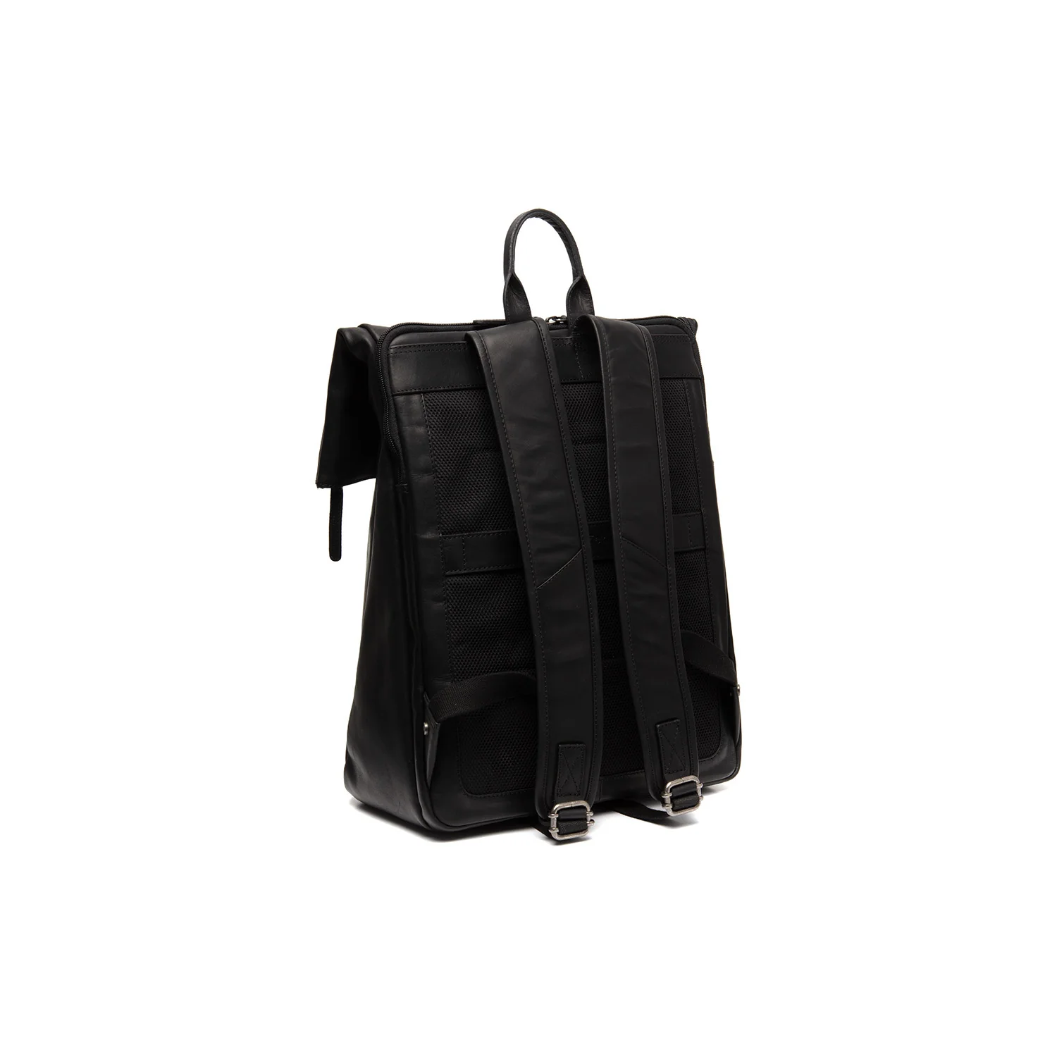 Leather Laptop Backpack Black Savona - Image 8
