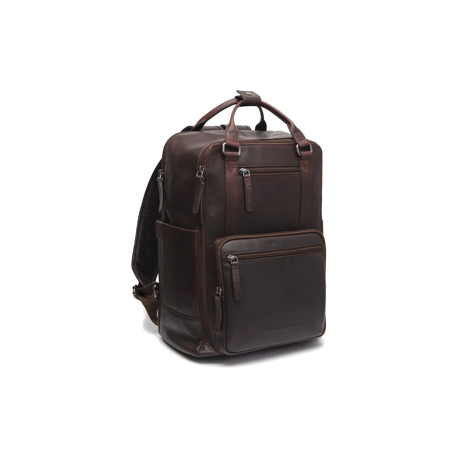 Leather Laptop Backpack Brown Calden