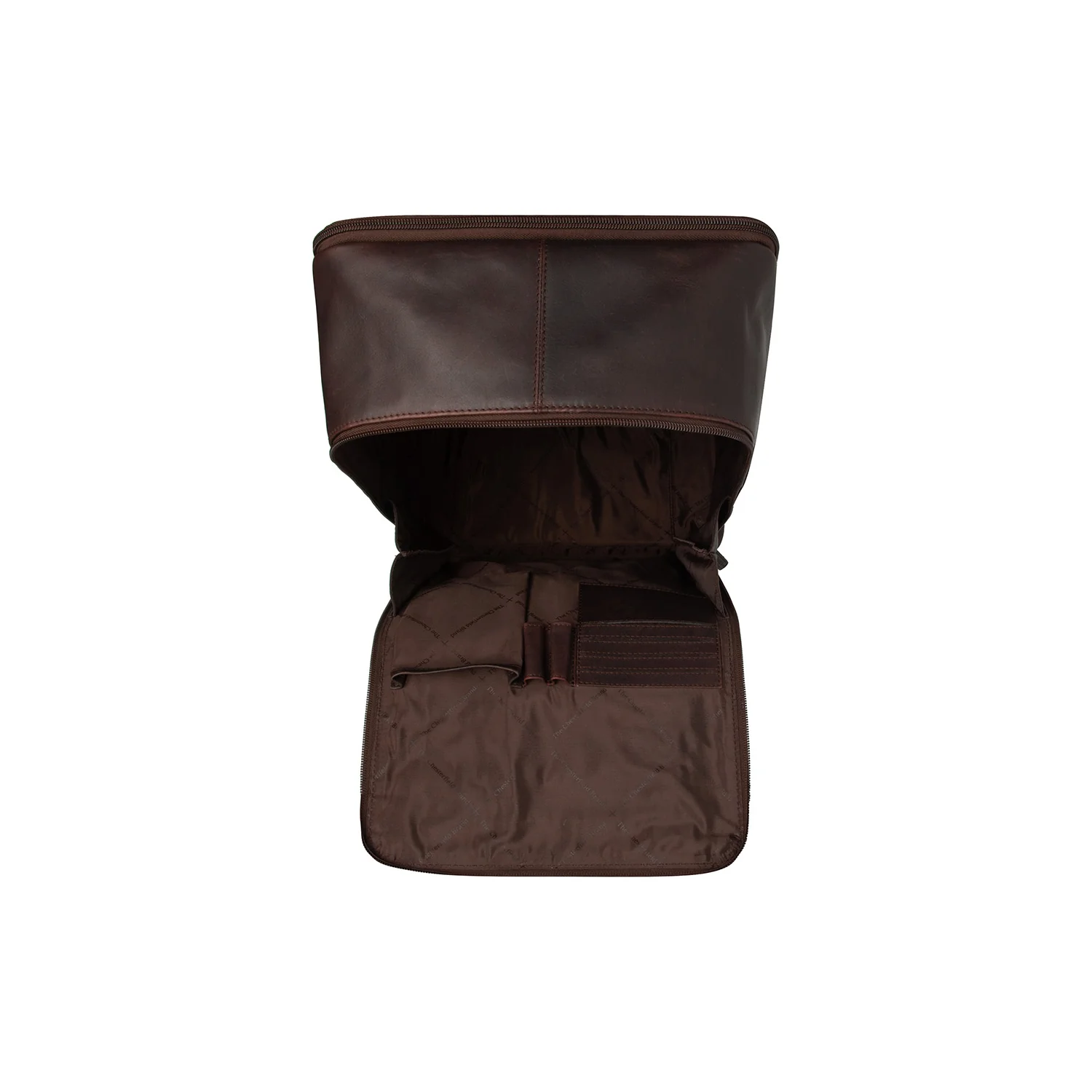 Leather Laptop Backpack Brown Calden - Image 5