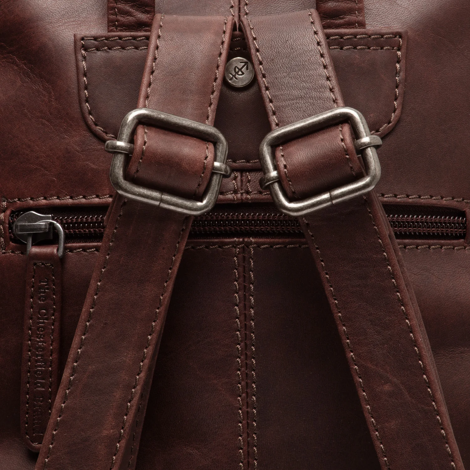 Leather Backpack Brown Linford - Image 7