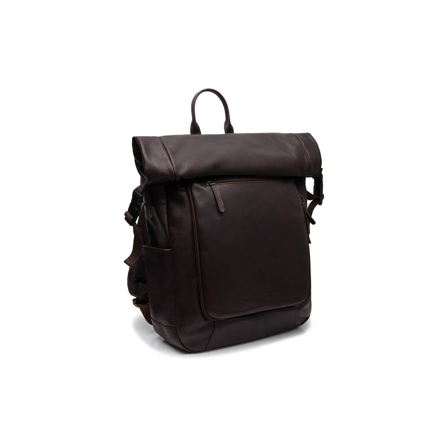 Leather Roll-top Backpack Brown Remo