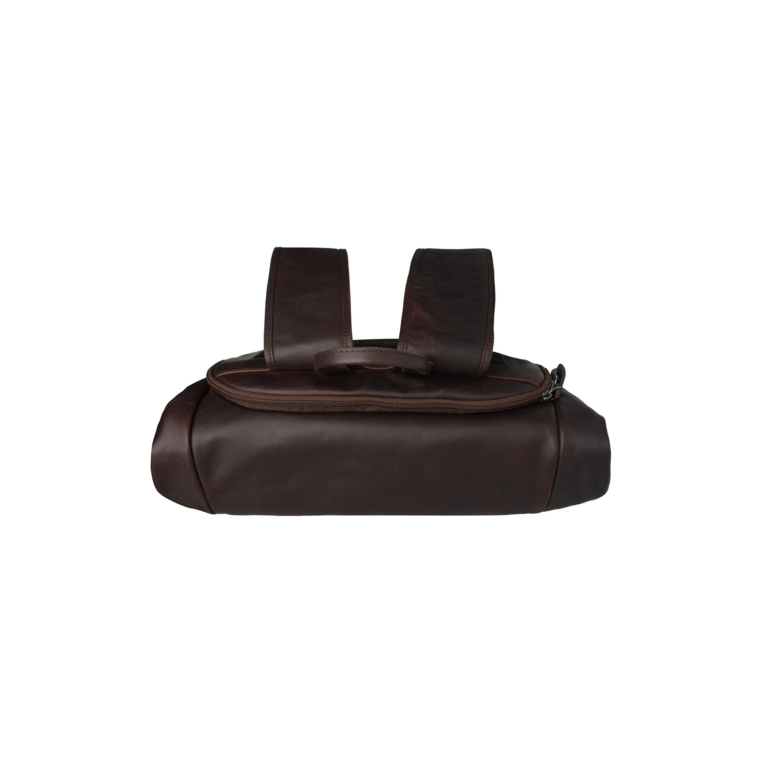 Leather Roll-top Backpack Brown Remo - Image 4