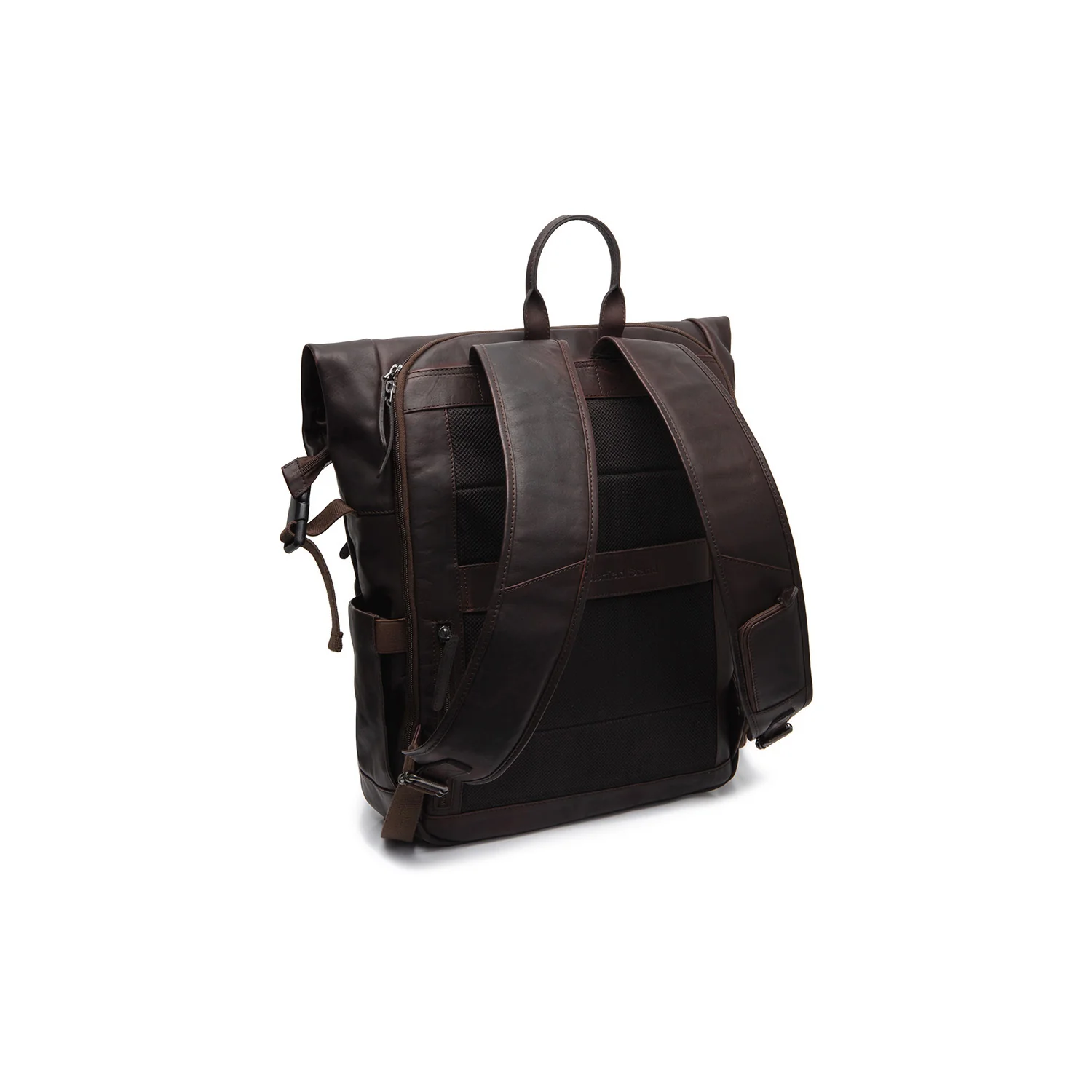 Leather Roll-top Backpack Brown Remo - Image 8