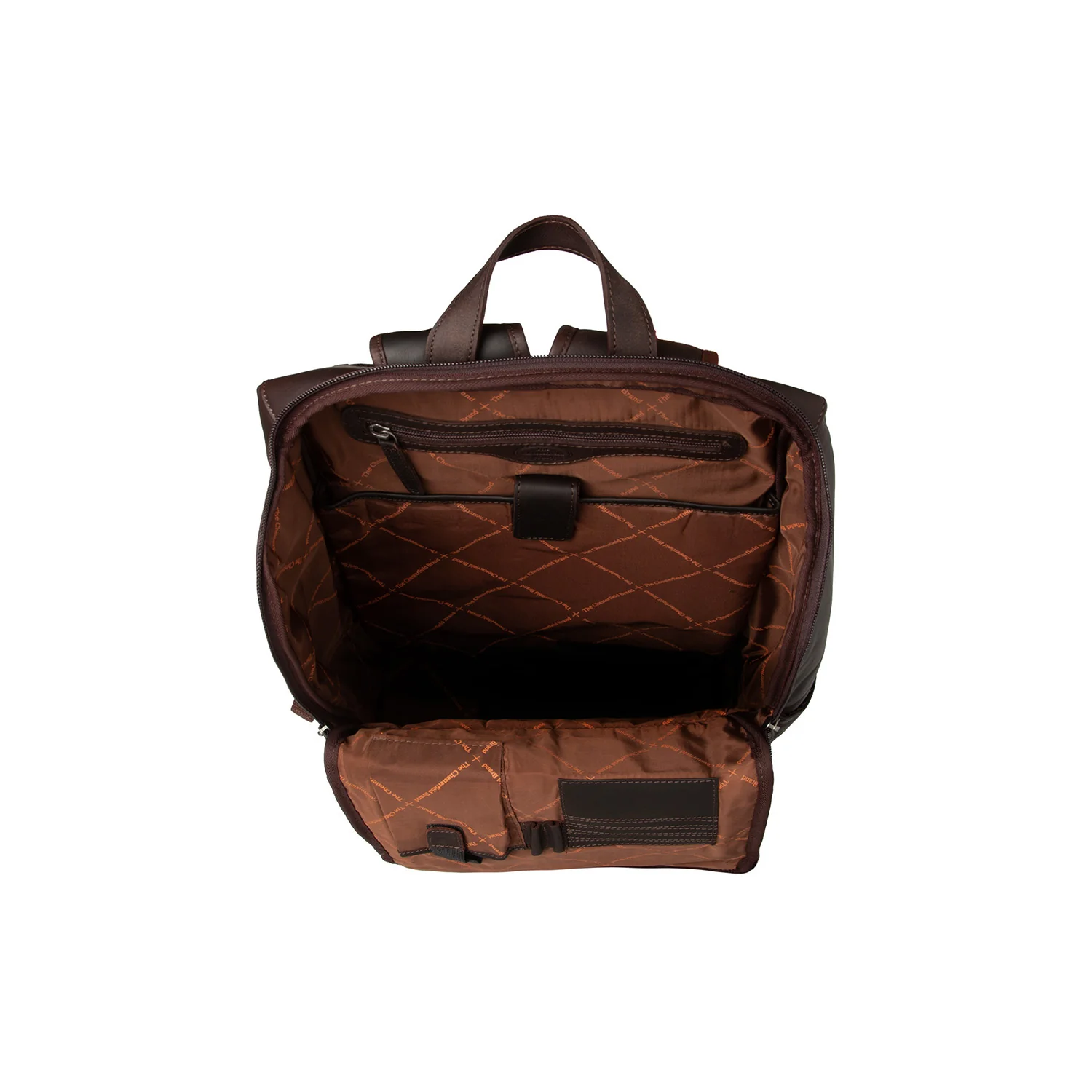 Leather Laptop Backpack Brown Rich - Image 4