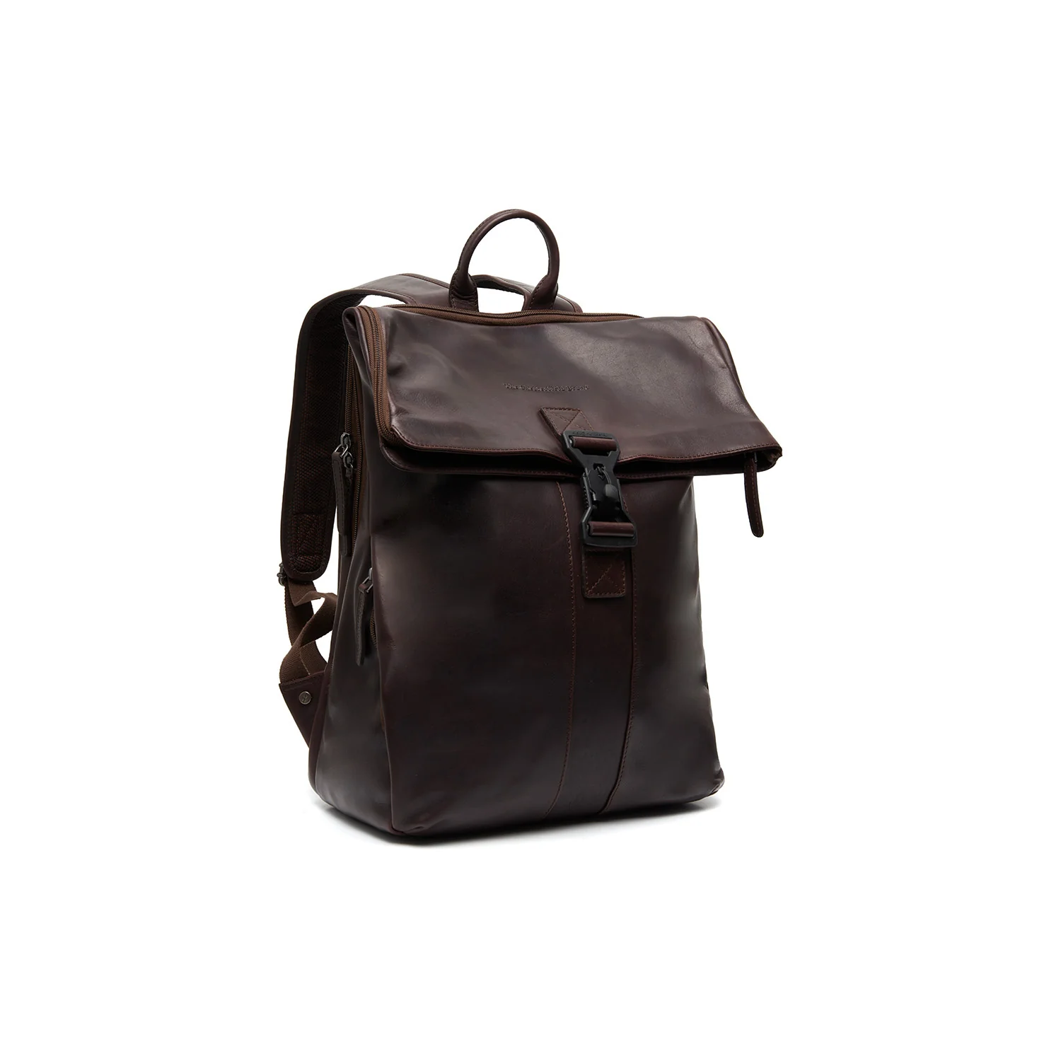 Leather Laptop Backpack Brown Savona