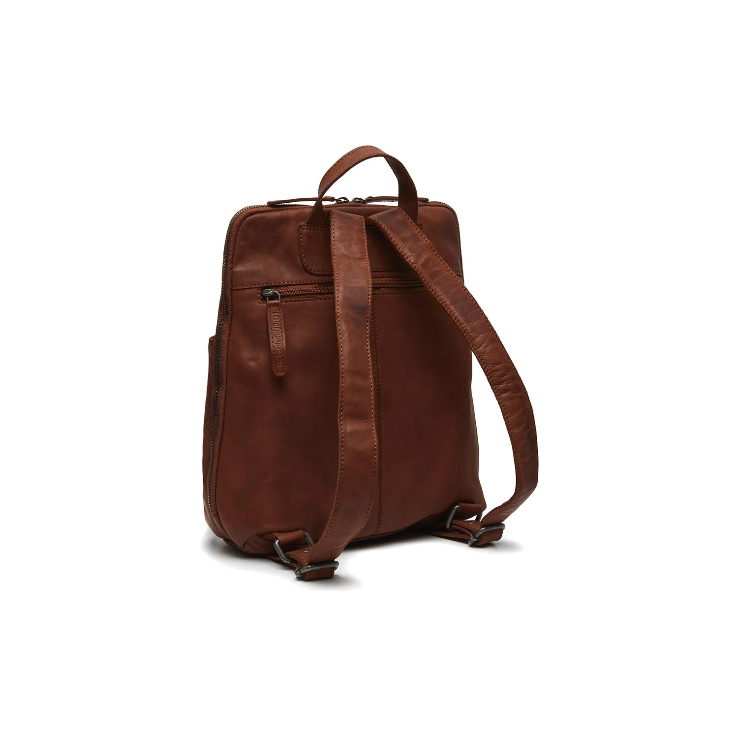 Leather Backpack Cognac Bern - Image 6