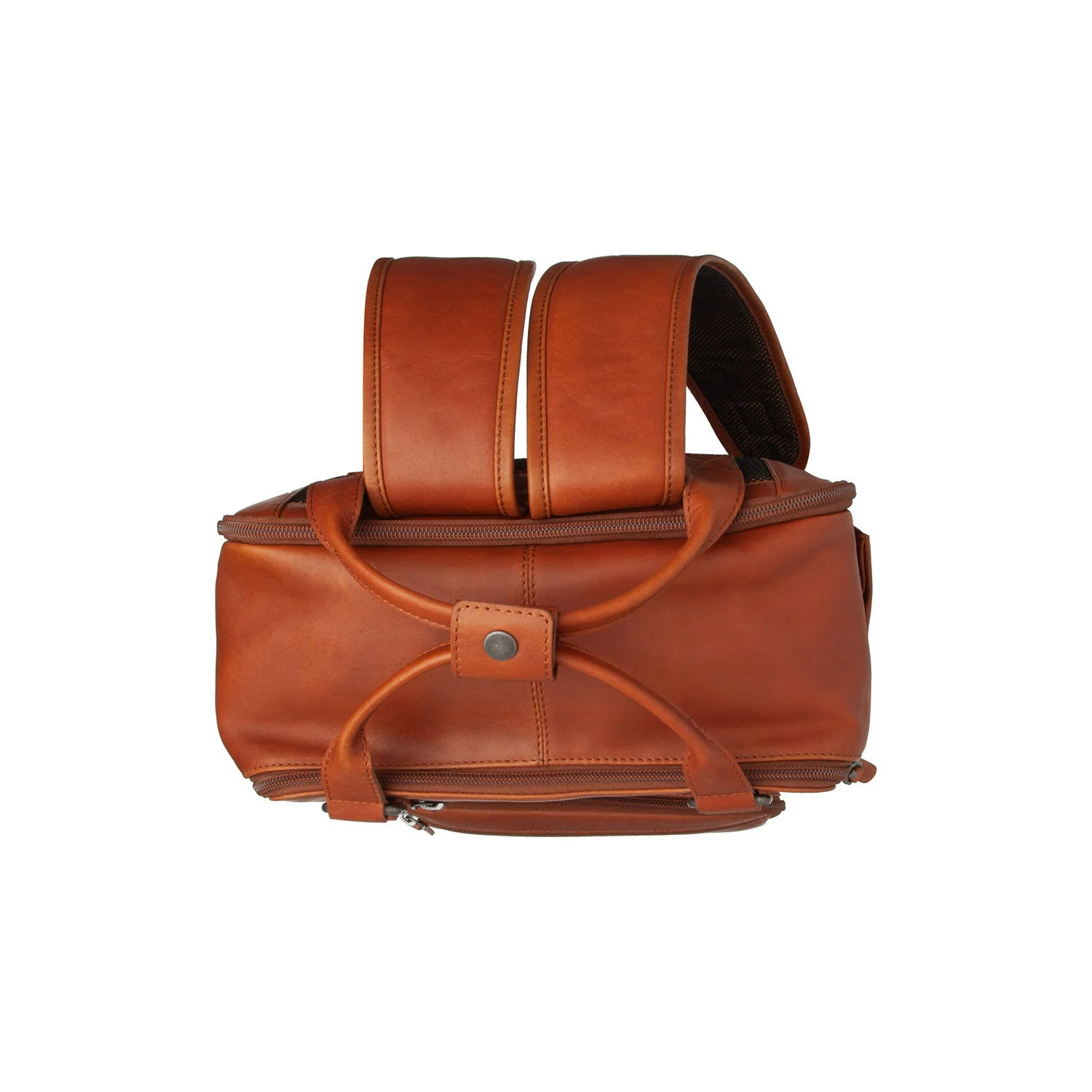 Leather Laptop Backpack Cognac Calden - Image 4