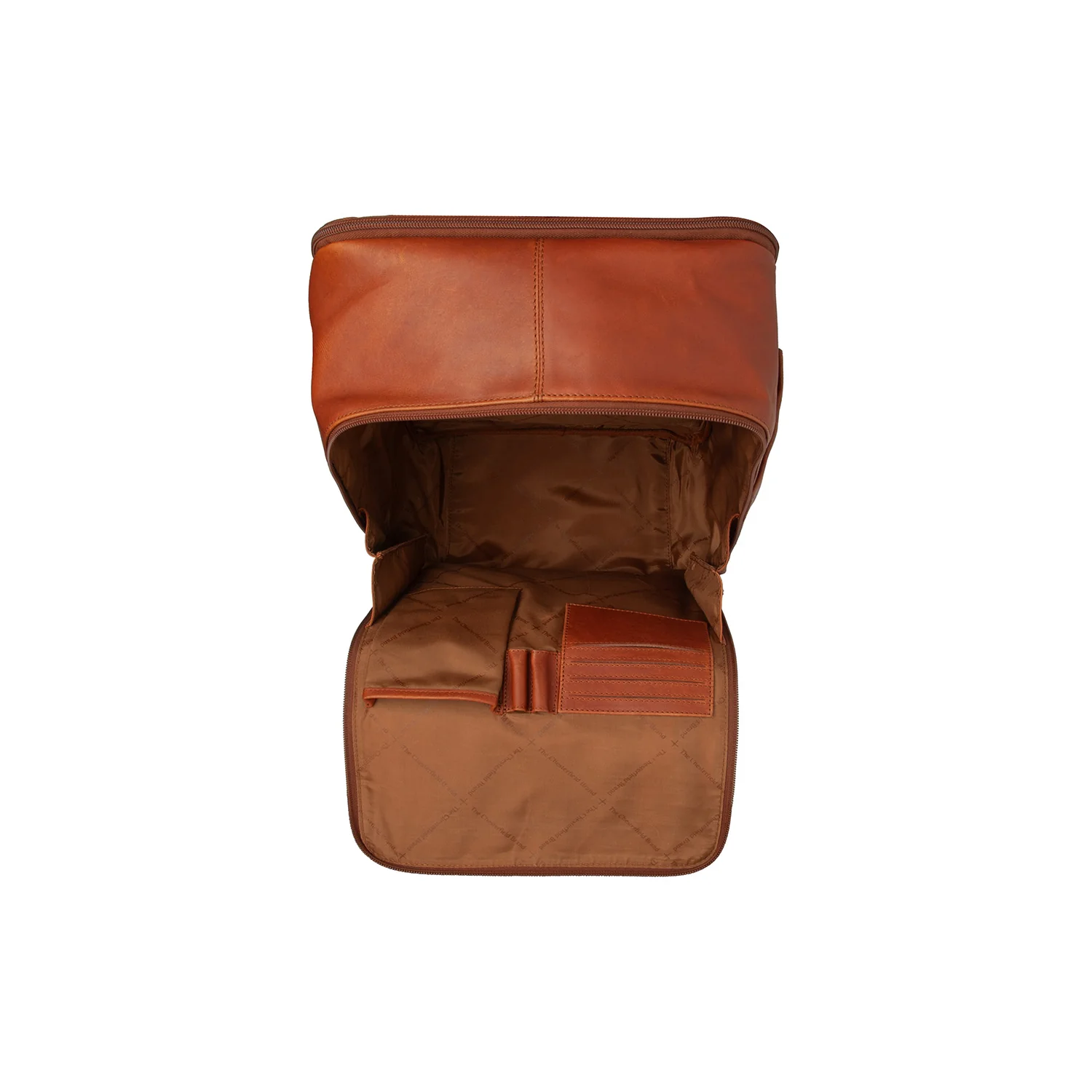 Leather Laptop Backpack Cognac Calden - Image 5