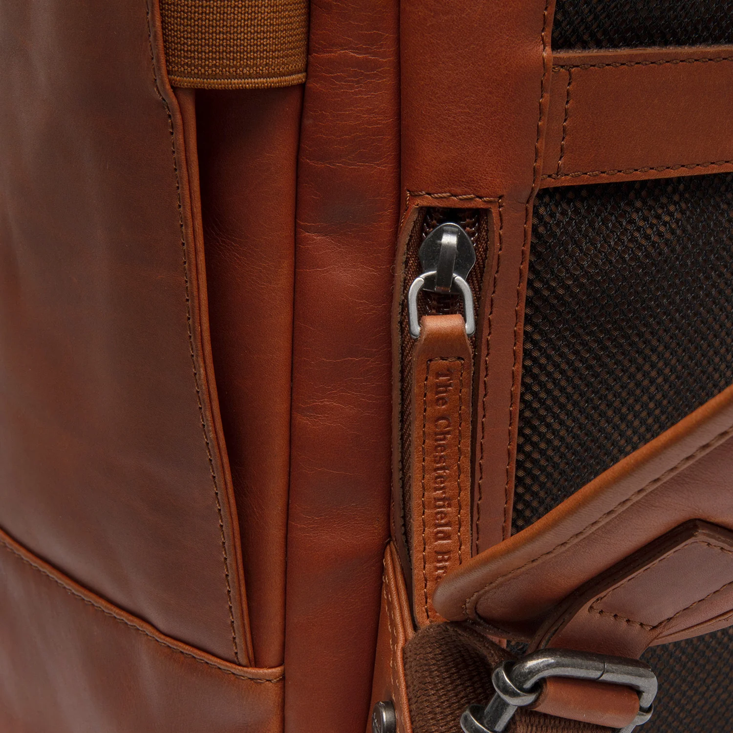 Leather Laptop Backpack Cognac Calden - Image 6