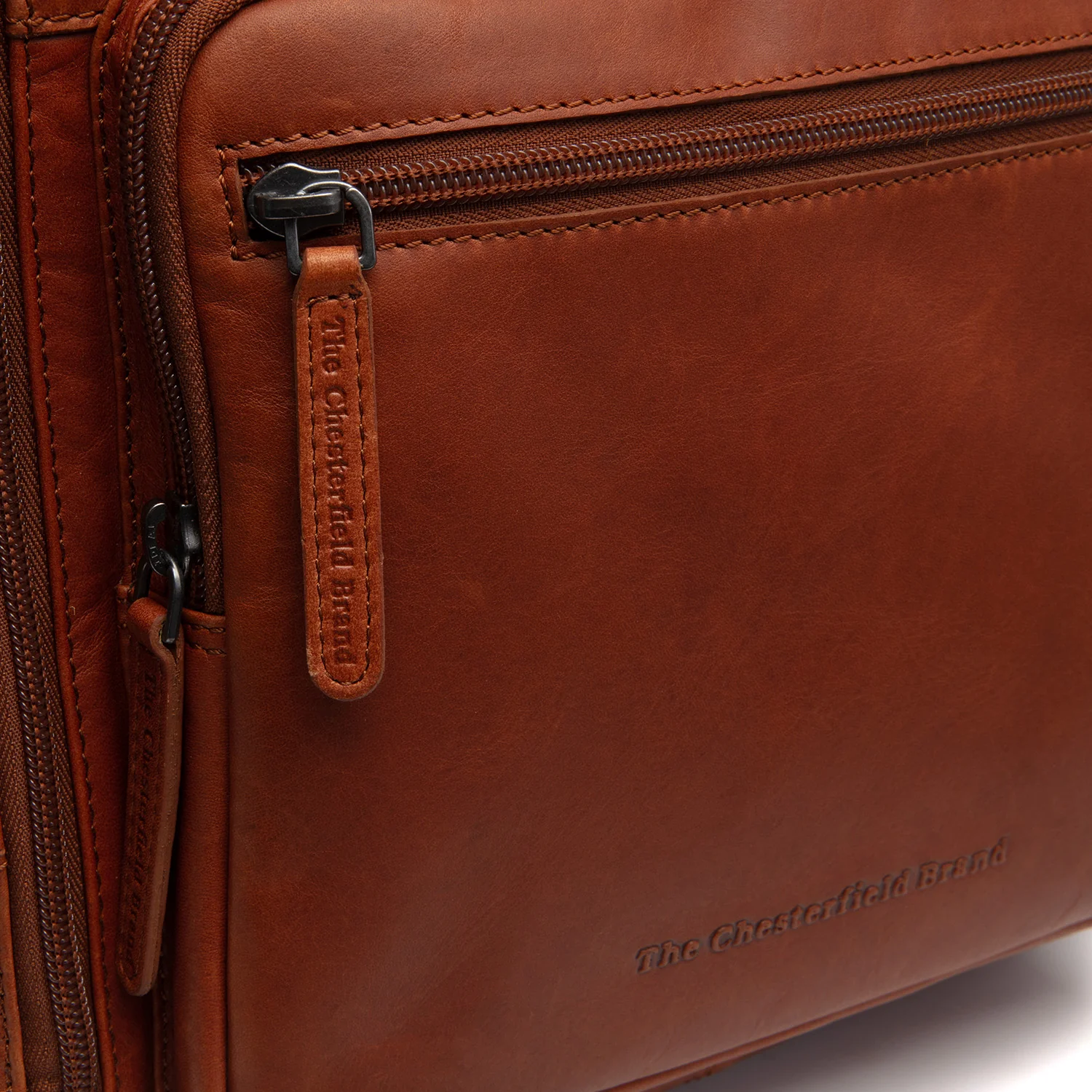 Leather Laptop Backpack Cognac Calden - Image 7