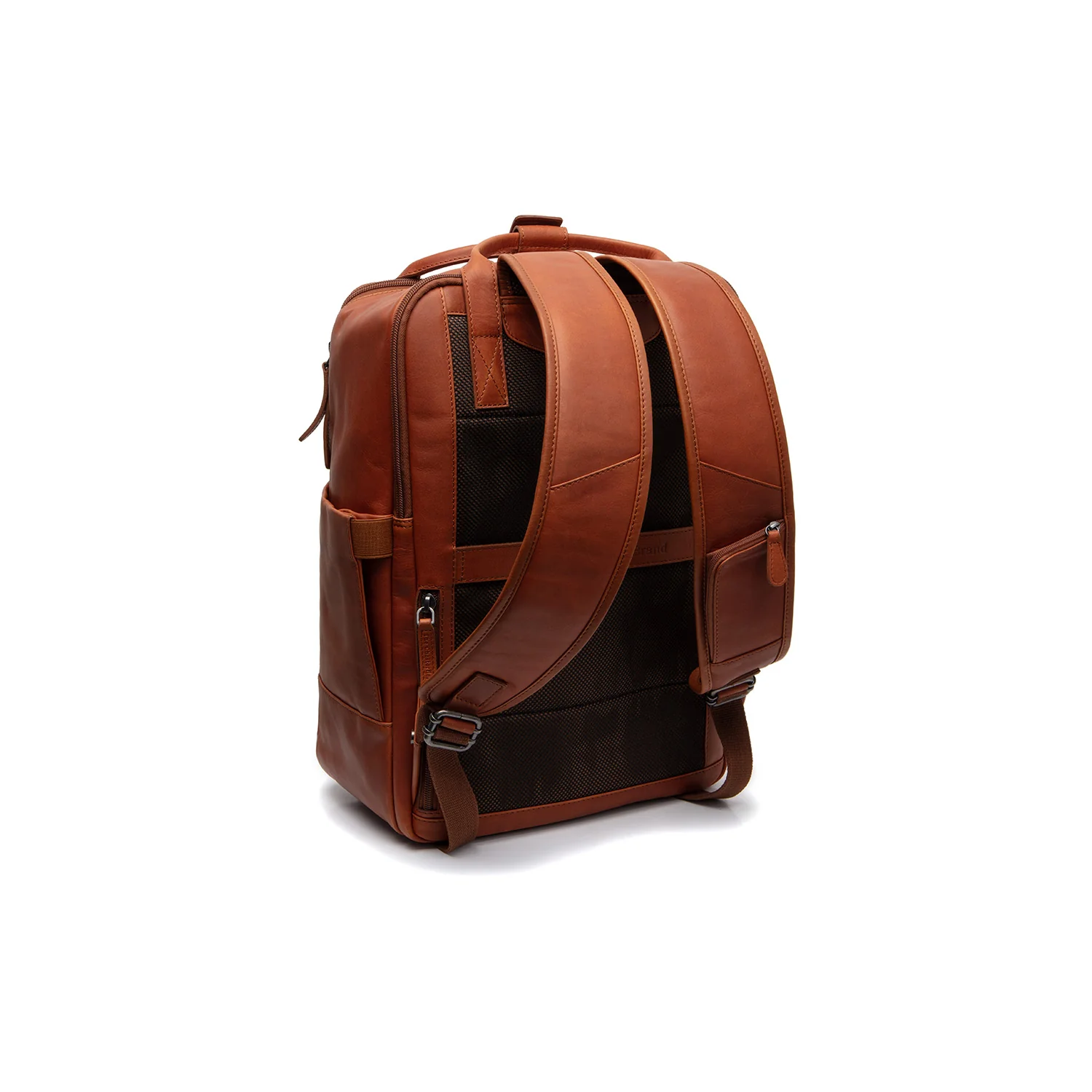 Leather Laptop Backpack Cognac Calden - Image 8
