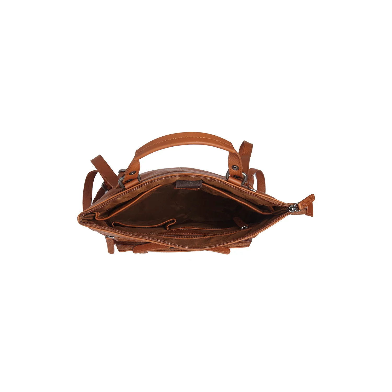 Leather Laptop Backpack Cognac Caldero - Image 5