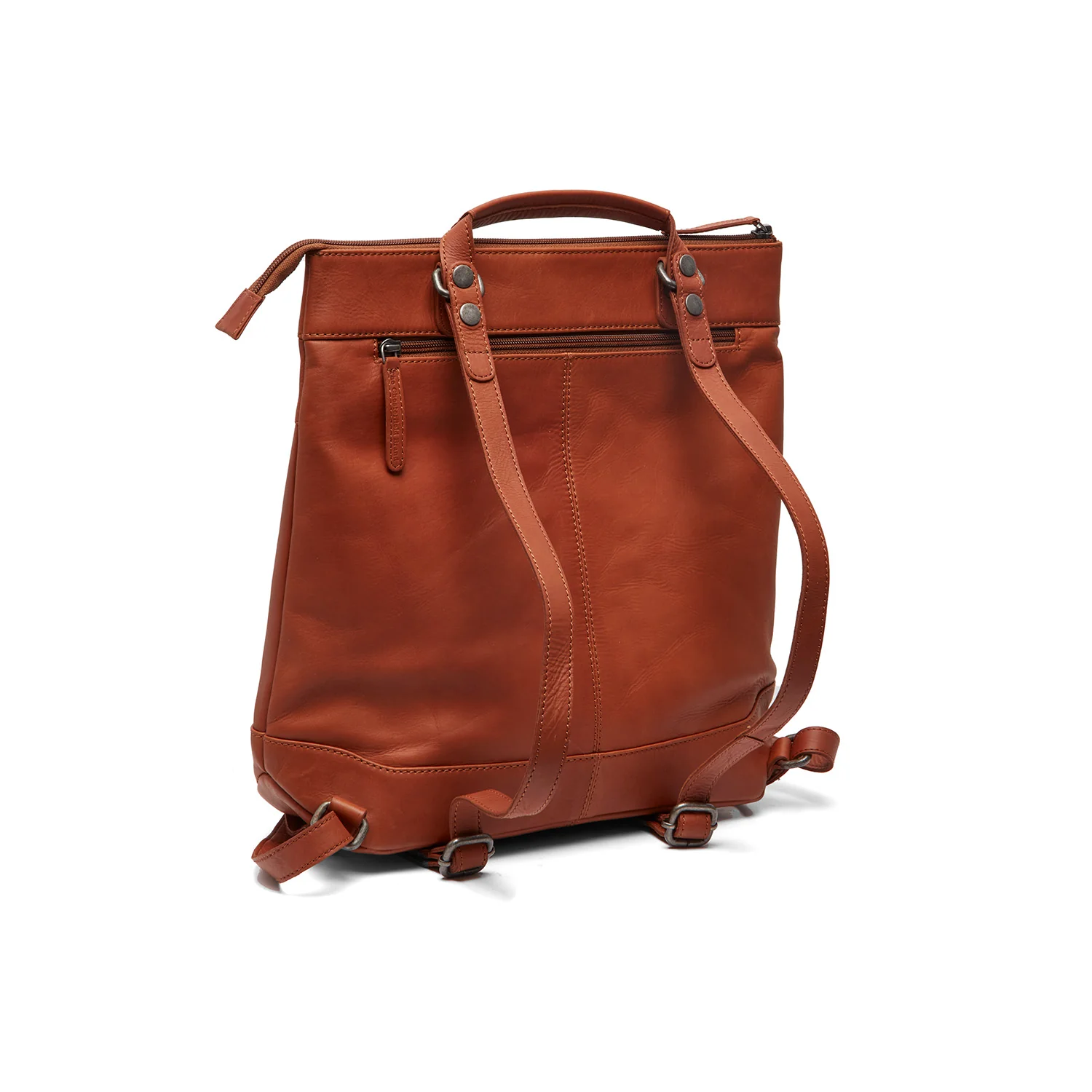 Leather Laptop Backpack Cognac Caldero - Image 6