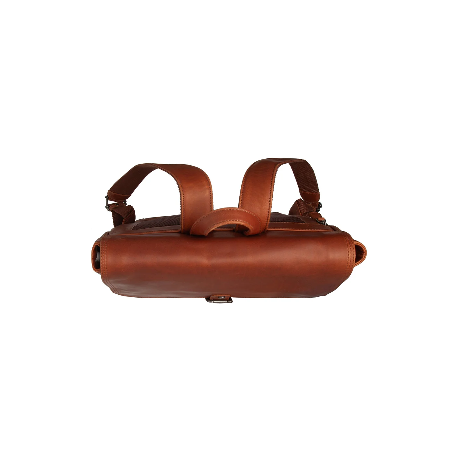 Leather Laptop Backpack Cognac Farrow - Image 3