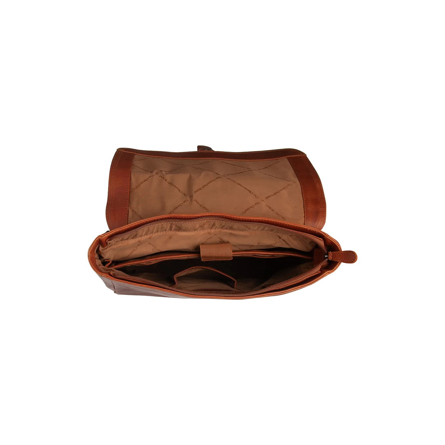 Leather Laptop Backpack Cognac Farrow - Image 4