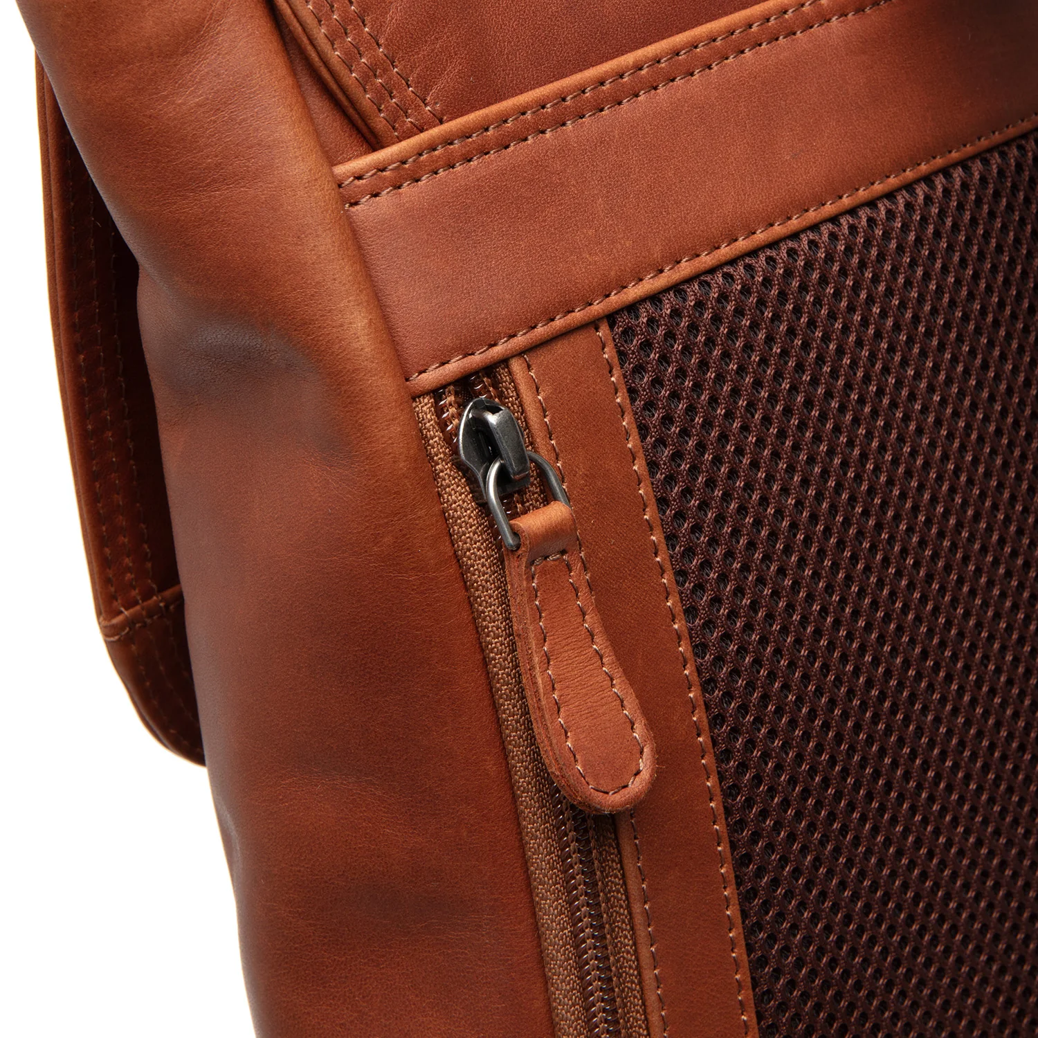 Leather Laptop Backpack Cognac Farrow - Image 5