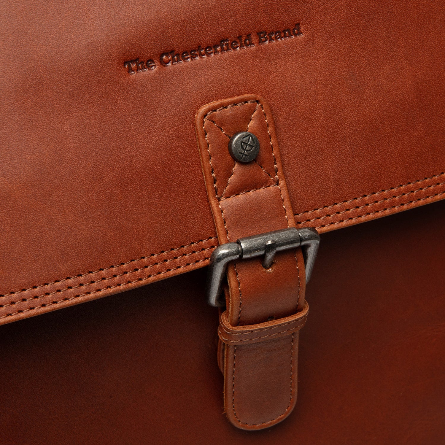 Leather Laptop Backpack Cognac Farrow - Image 6