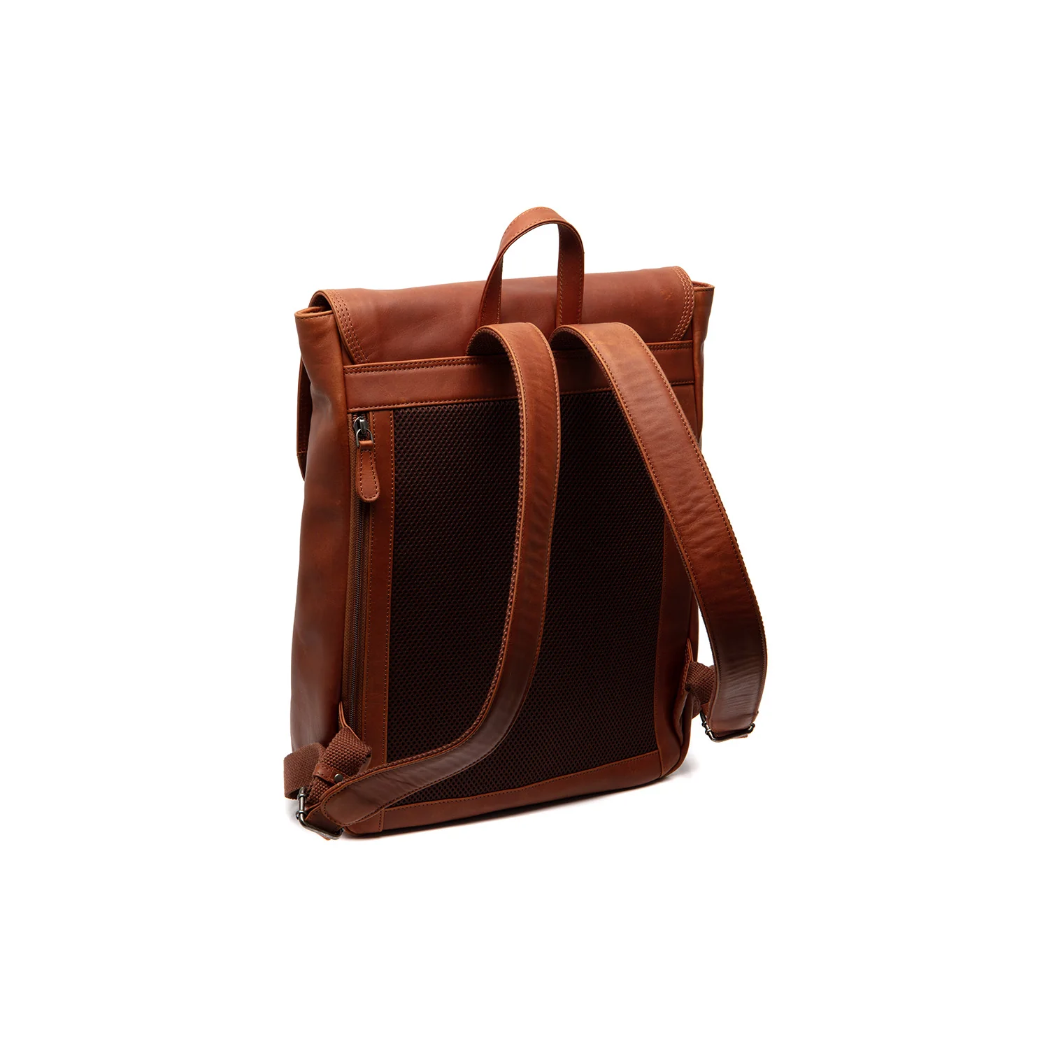 Leather Laptop Backpack Cognac Farrow - Image 7