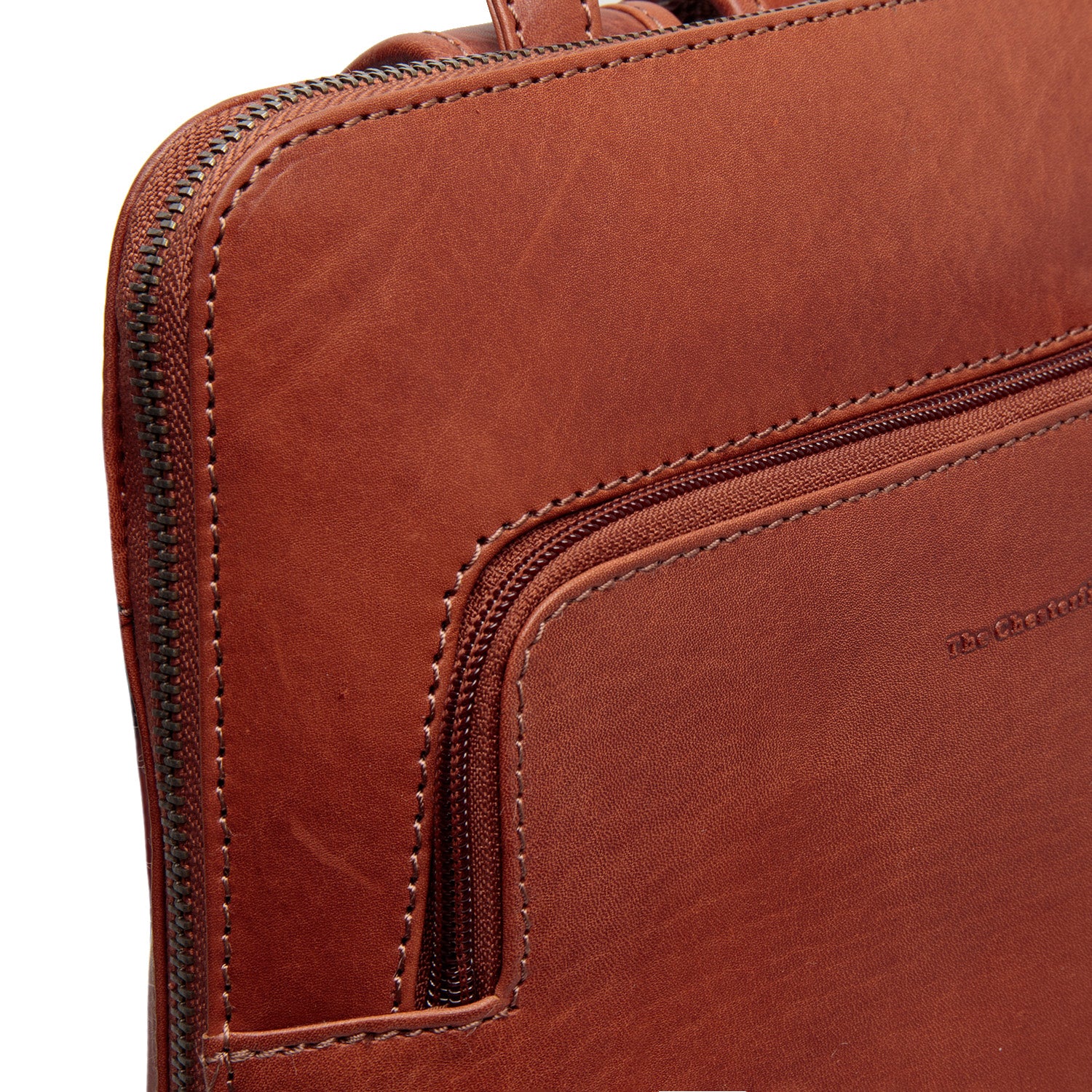 Leather Backpack Cognac Fornella - Image 2