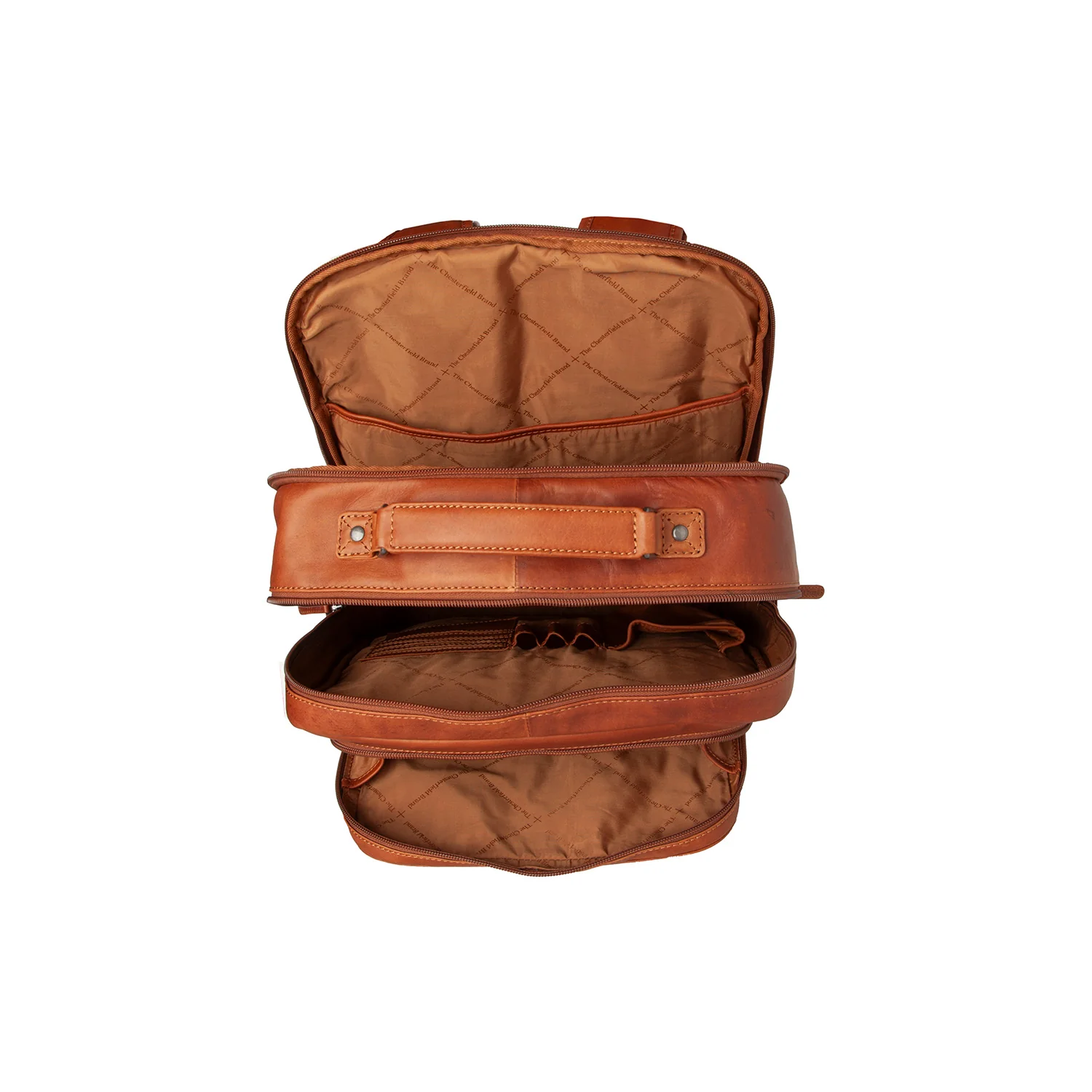 Leather Laptop Backpack Cognac Lennox - Image 5