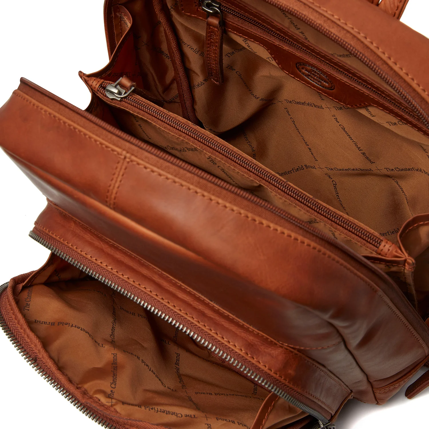 Leather Backpack Cognac Santana - Image 5