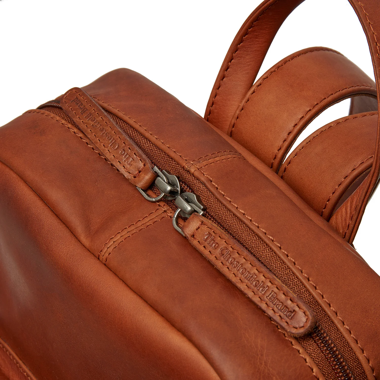Leather Backpack Cognac Santana - Image 7