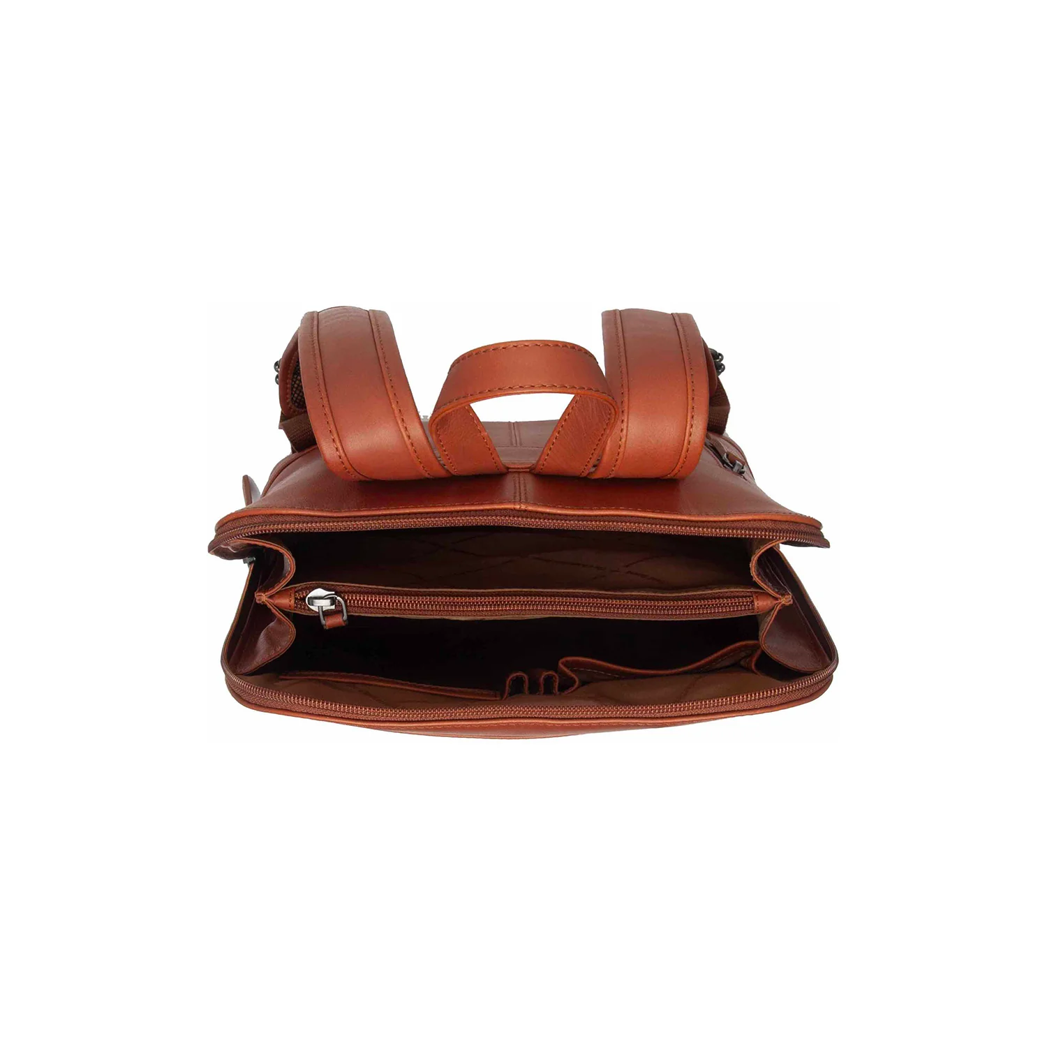 Leather Backpack Cognac Tigris - Image 5