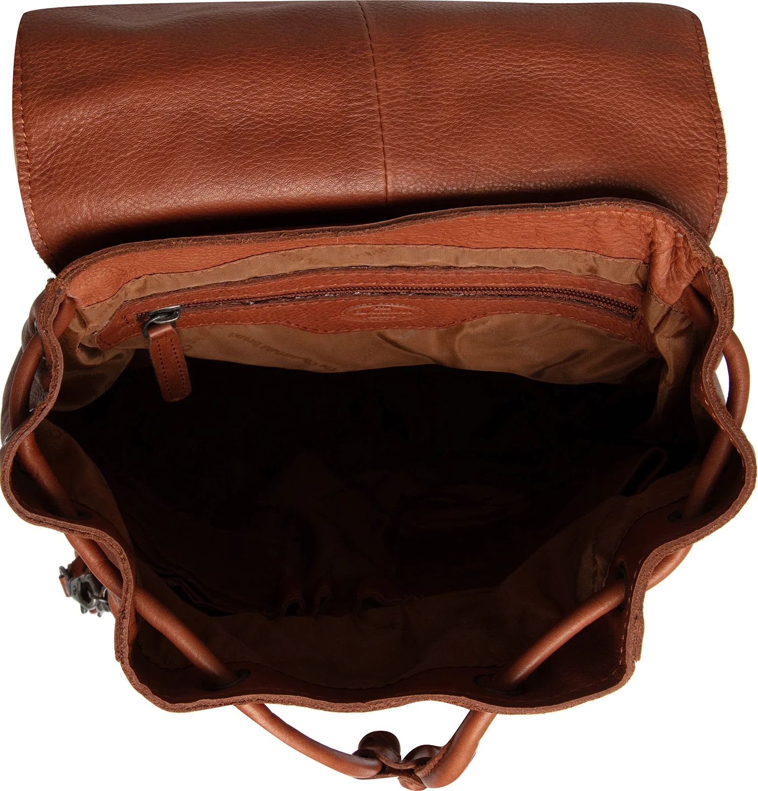 Leather Backpack Cognac Westwick - Image 7