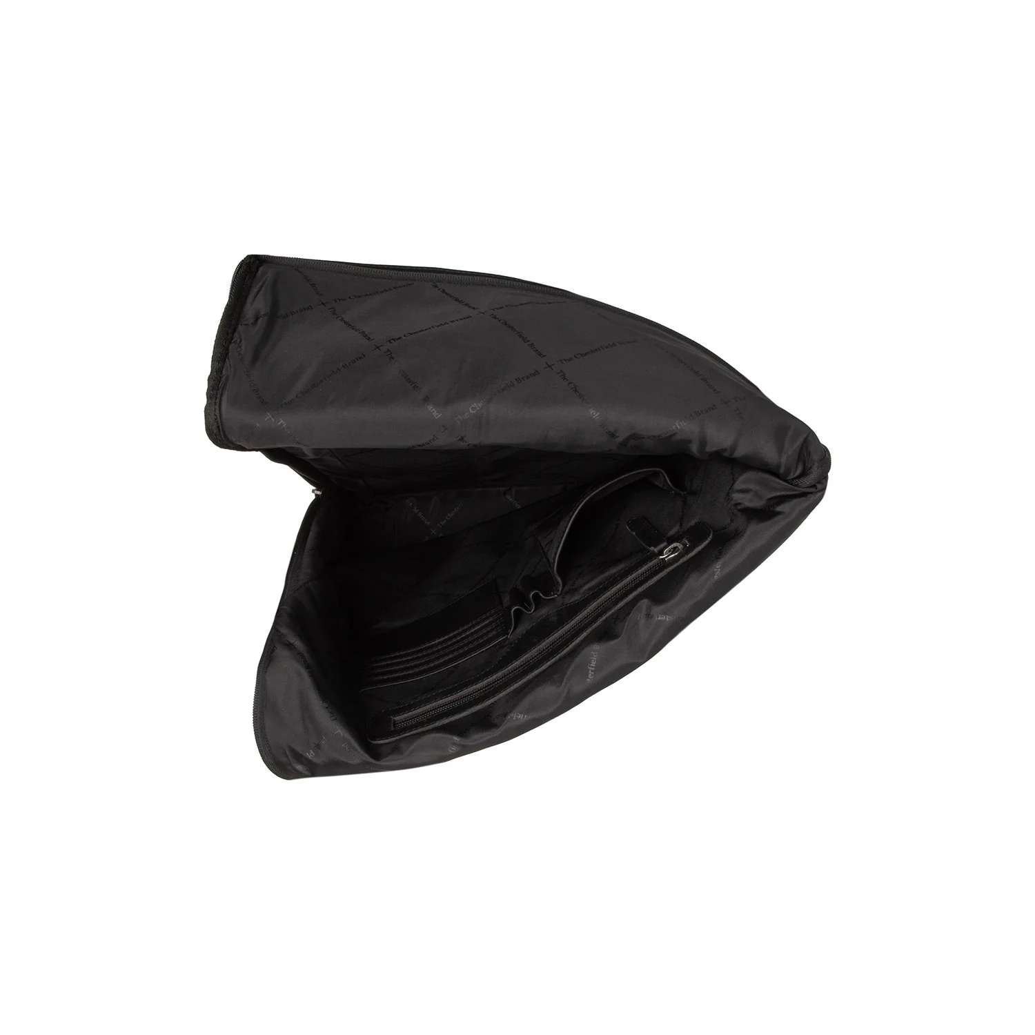 Leather Laptop Backpack Navy Trondheim - Image 4