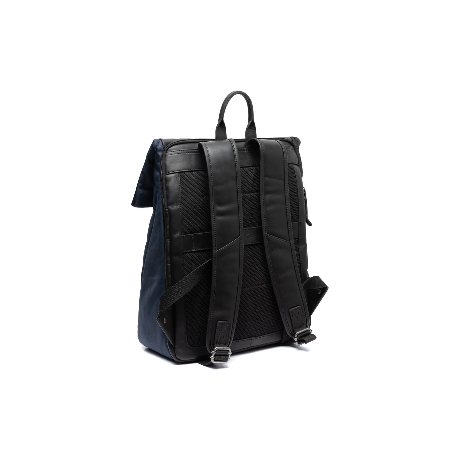 Leather Laptop Backpack Navy Trondheim - Image 6