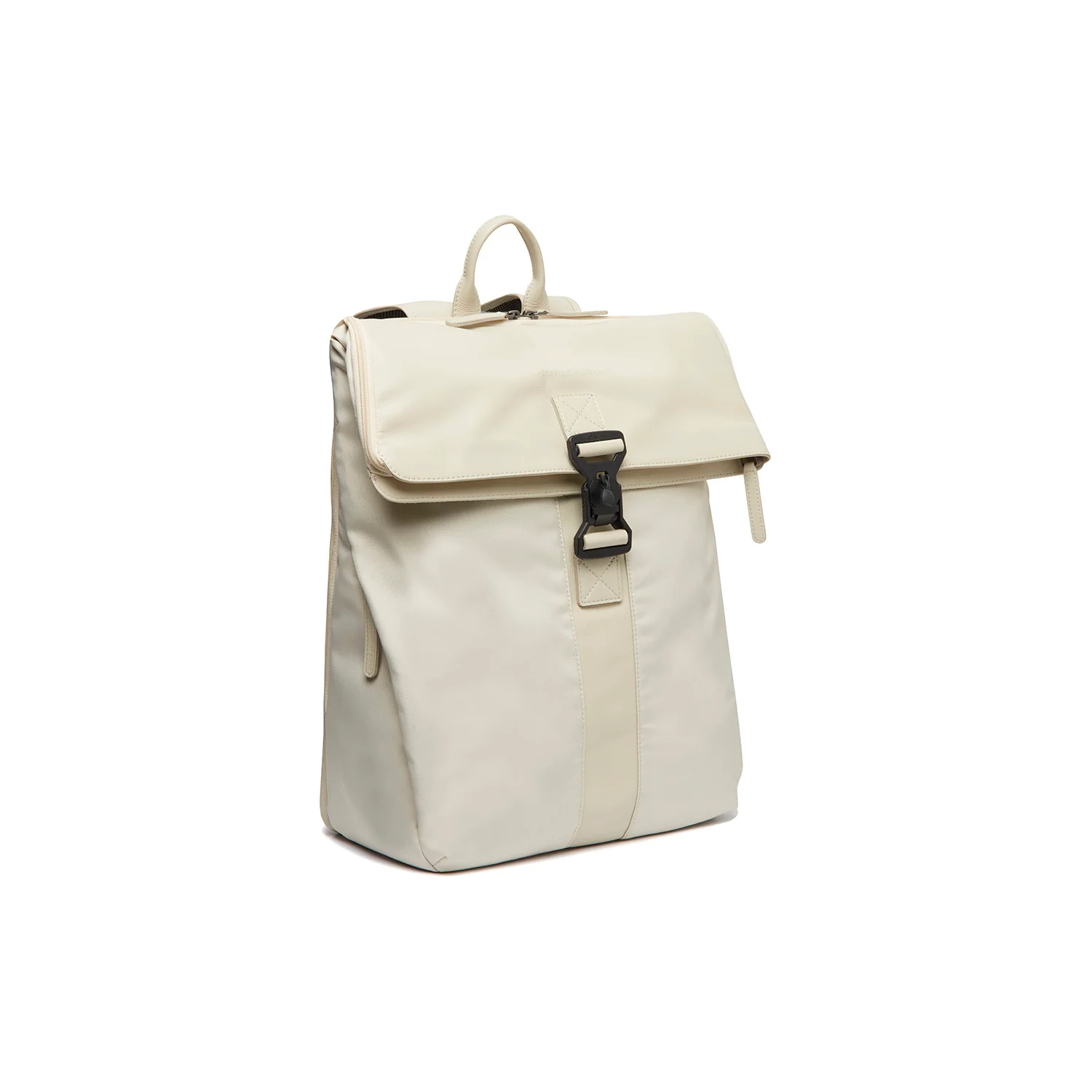 Leather Laptop Backpack Off White Trondheim