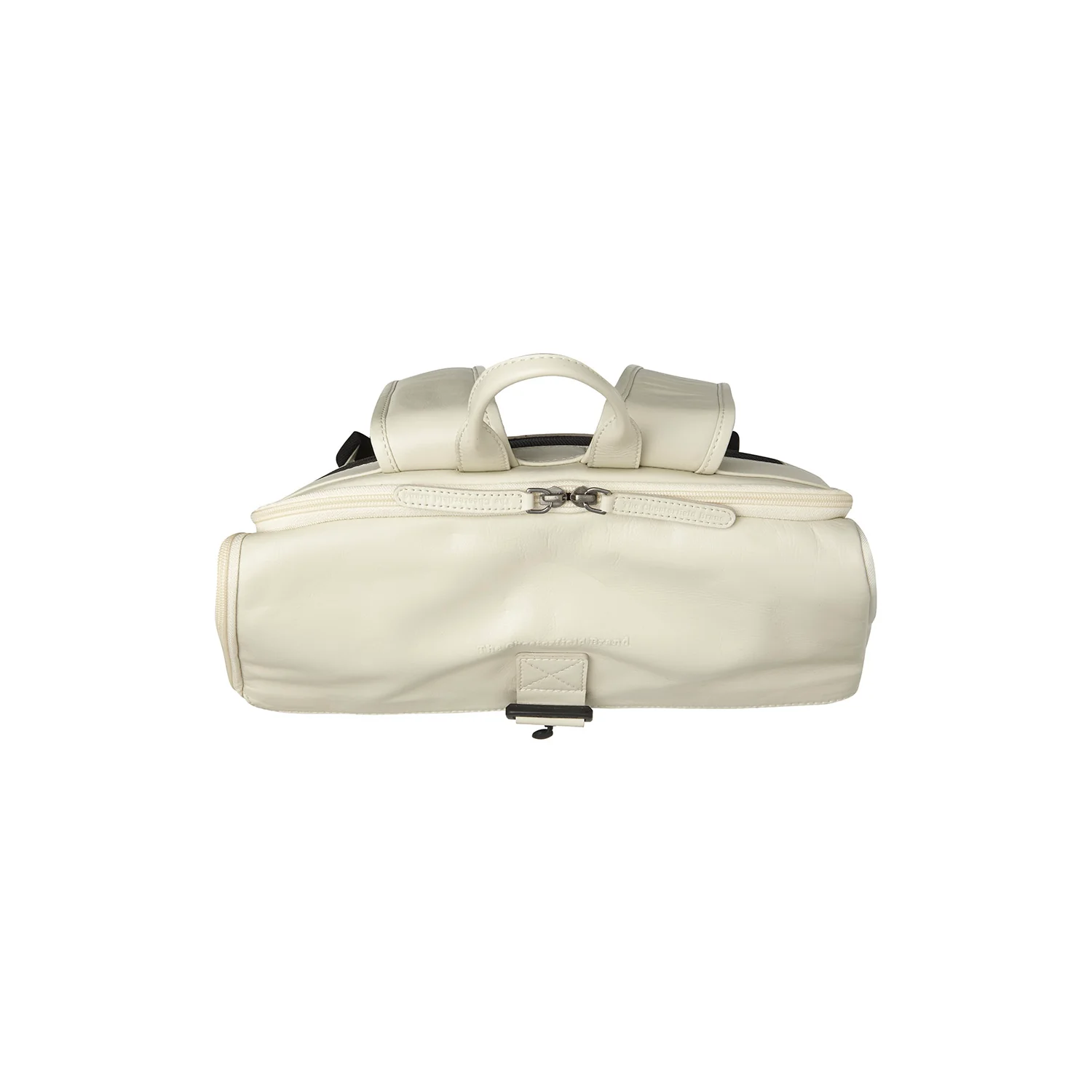 Leather Laptop Backpack Off White Trondheim - Image 4