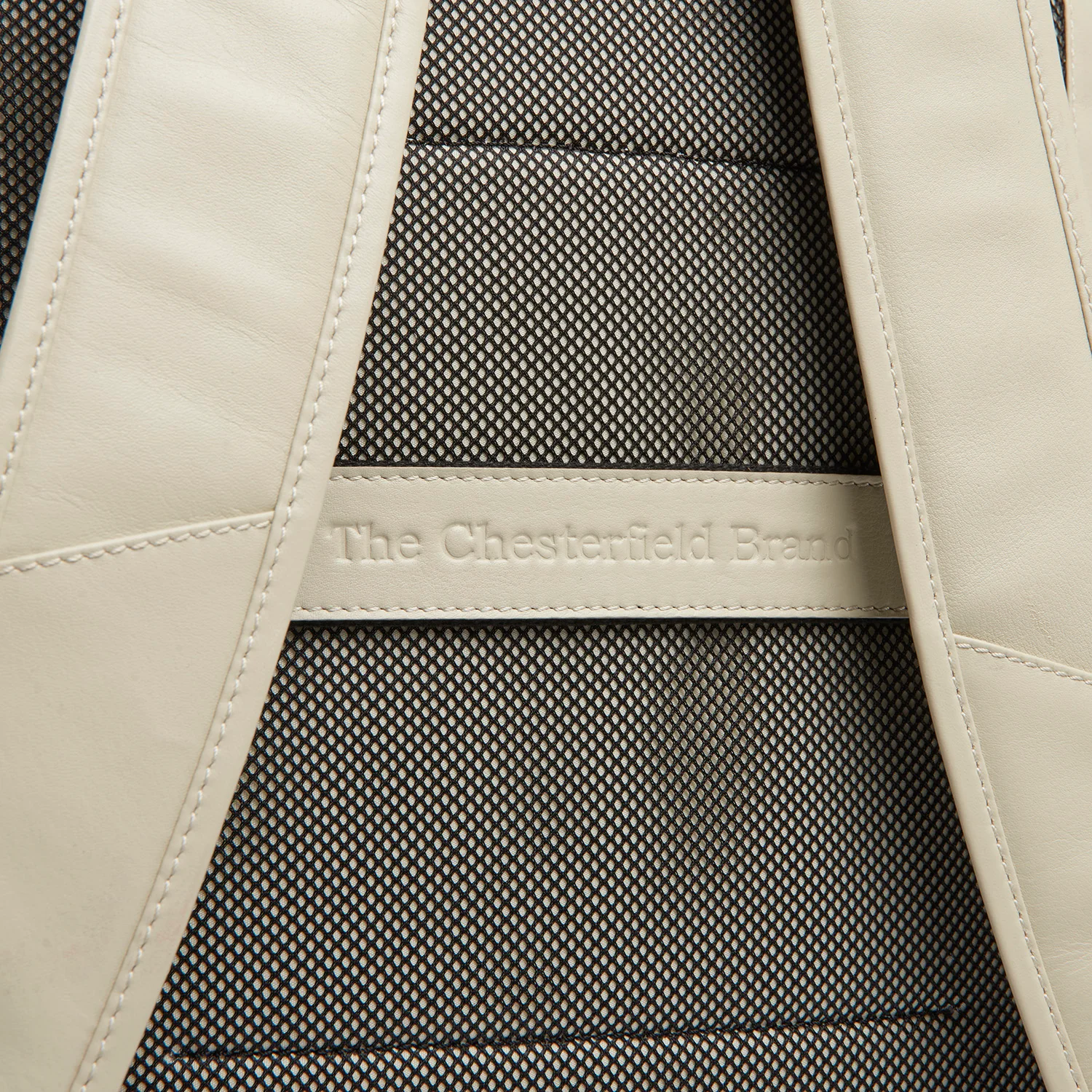 Leather Laptop Backpack Off White Trondheim - Image 6