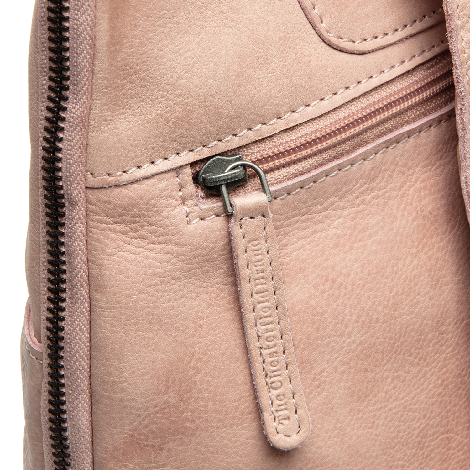Leather Backpack Vintage Rose Bern - Image 5